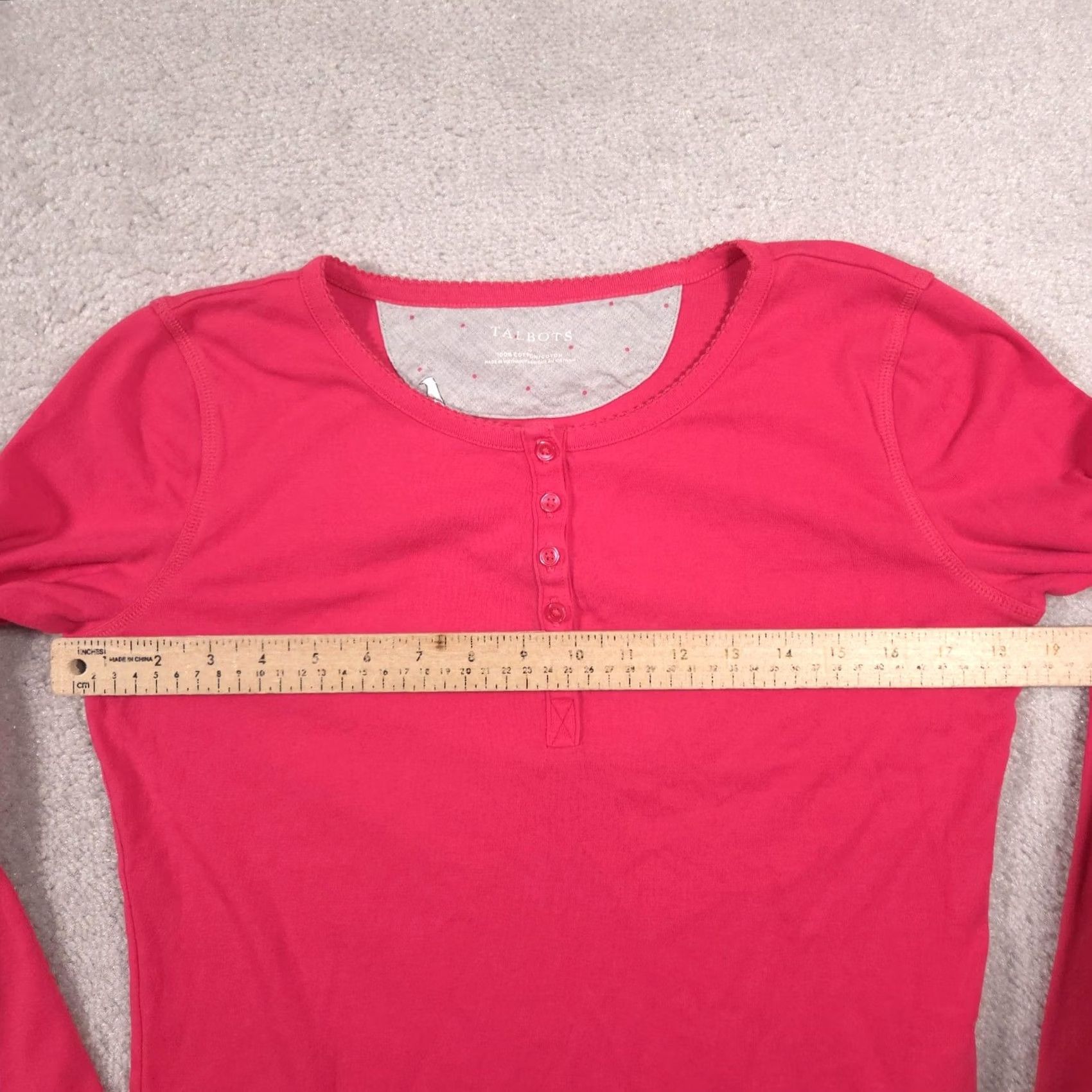 Talbots Talbots Shirt Womens Small Pink 100% Cotton Henley Long Sleeve Knit Top S Womens Pink 100% Cotton Henley Long Sleeve Knit Top Size S / US 4 / IT 40 - 7 Thumbnail