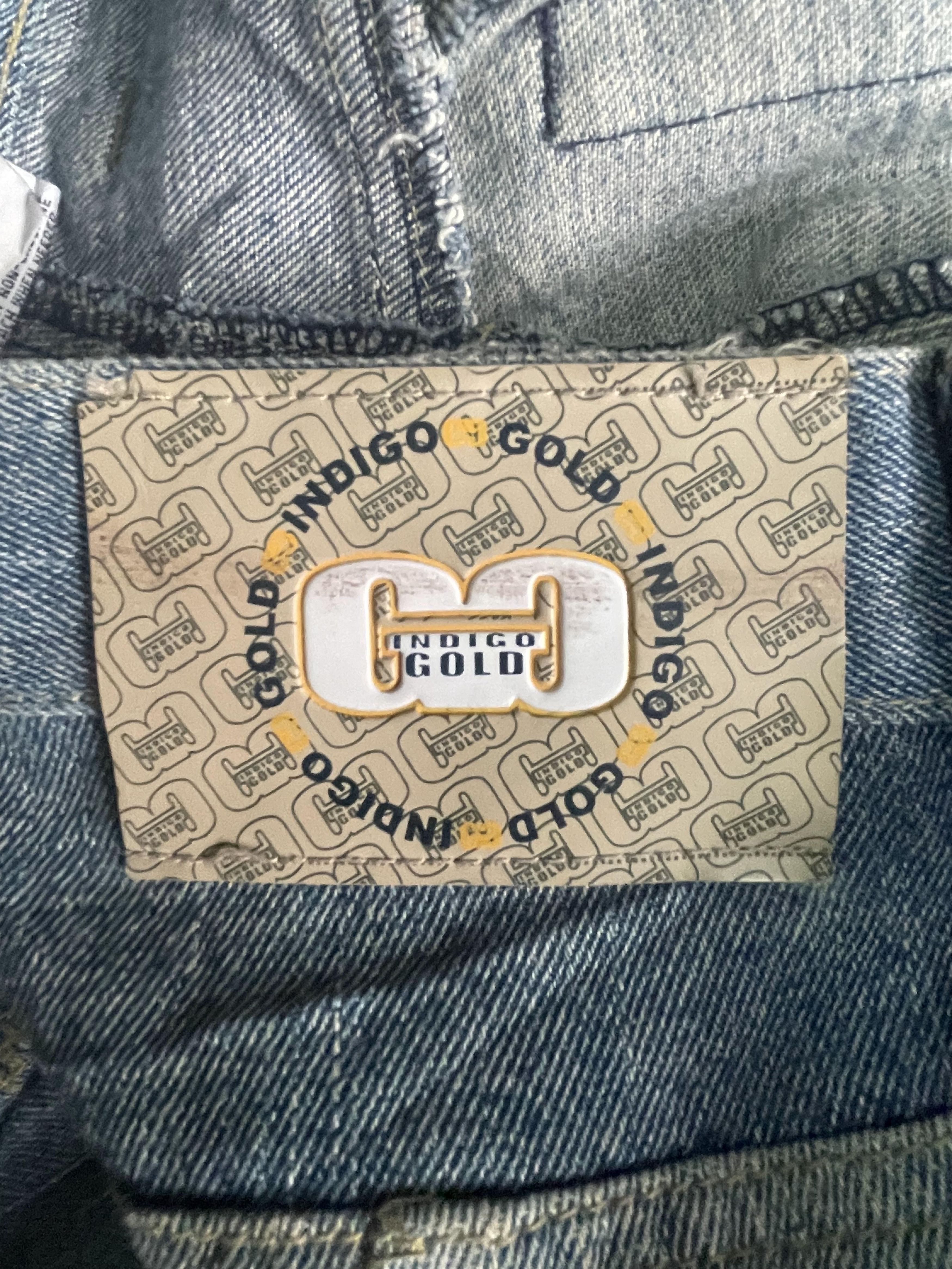 Indigo Indigo Gold Custom Patched Denim Size US 41 - 8 Thumbnail