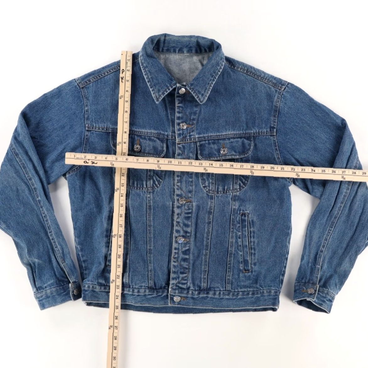 Vintage VTG Strawberry Winnie the Pooh Denim Jacket Blue Men's L Shirt Size US L / EU 52-54 / 3 - 3 Thumbnail