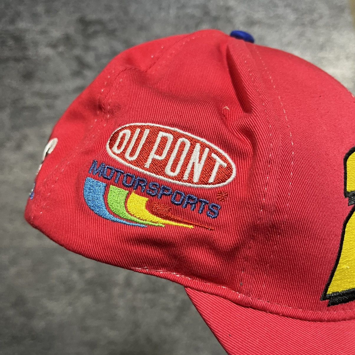 Chase Authentics Vintage 90s Jeff Gordon #24 DuPont NASCAR Snapback Hat Size ONE SIZE - 3 Thumbnail