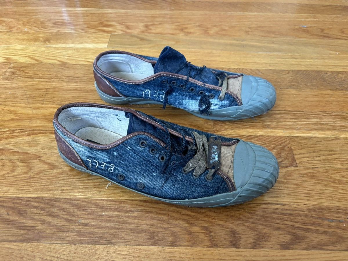 image of Kapital Shoes Denim Distressed Avant Garde in Blue, Men's (Size 10)