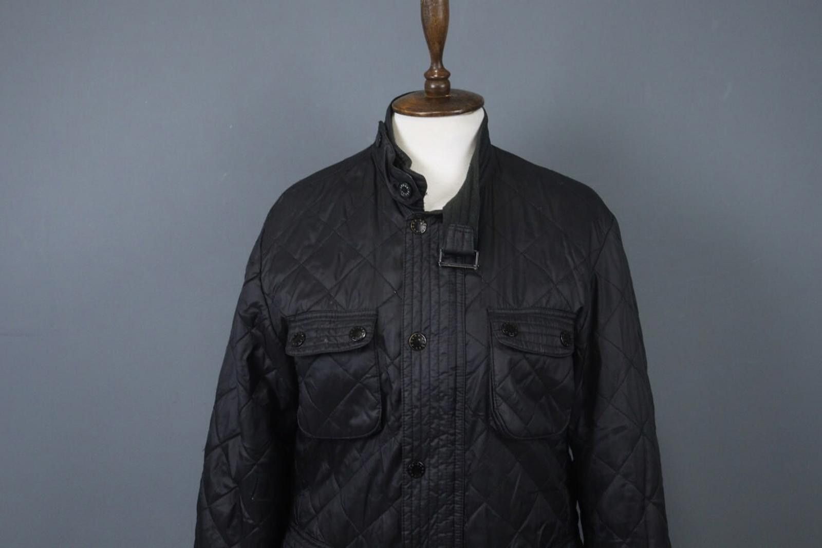 Barbour Barbour Black Belted Mock Neck Pocket Zip Quilted Jacket Size US M / EU 48-50 / 2 - 2 Thumbnail