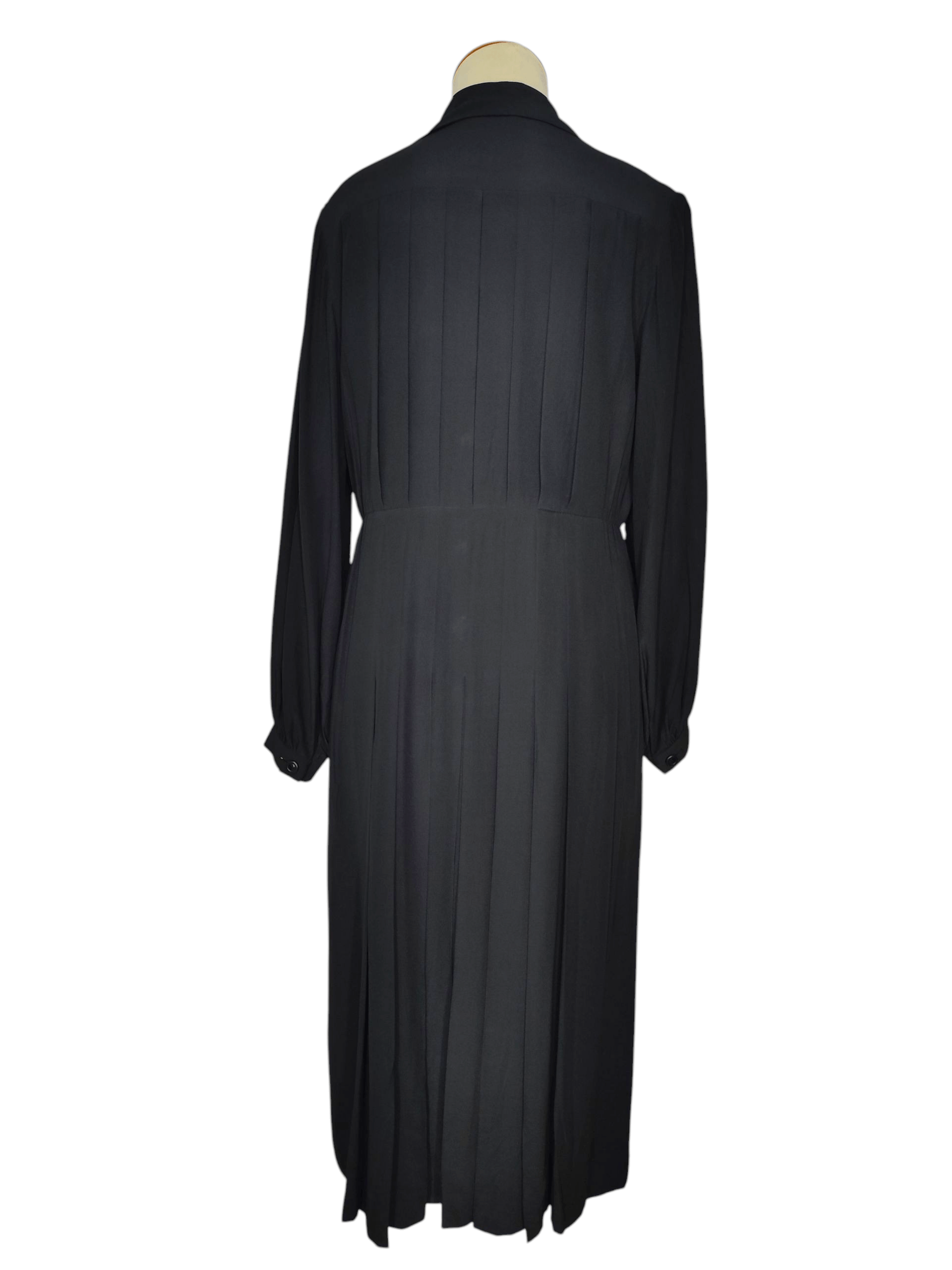 Pierre Balmain 80s Pierre Balmain-Archive Structured Waist Vertical Pleated Size L / US 10 / IT 46 - 4 Thumbnail