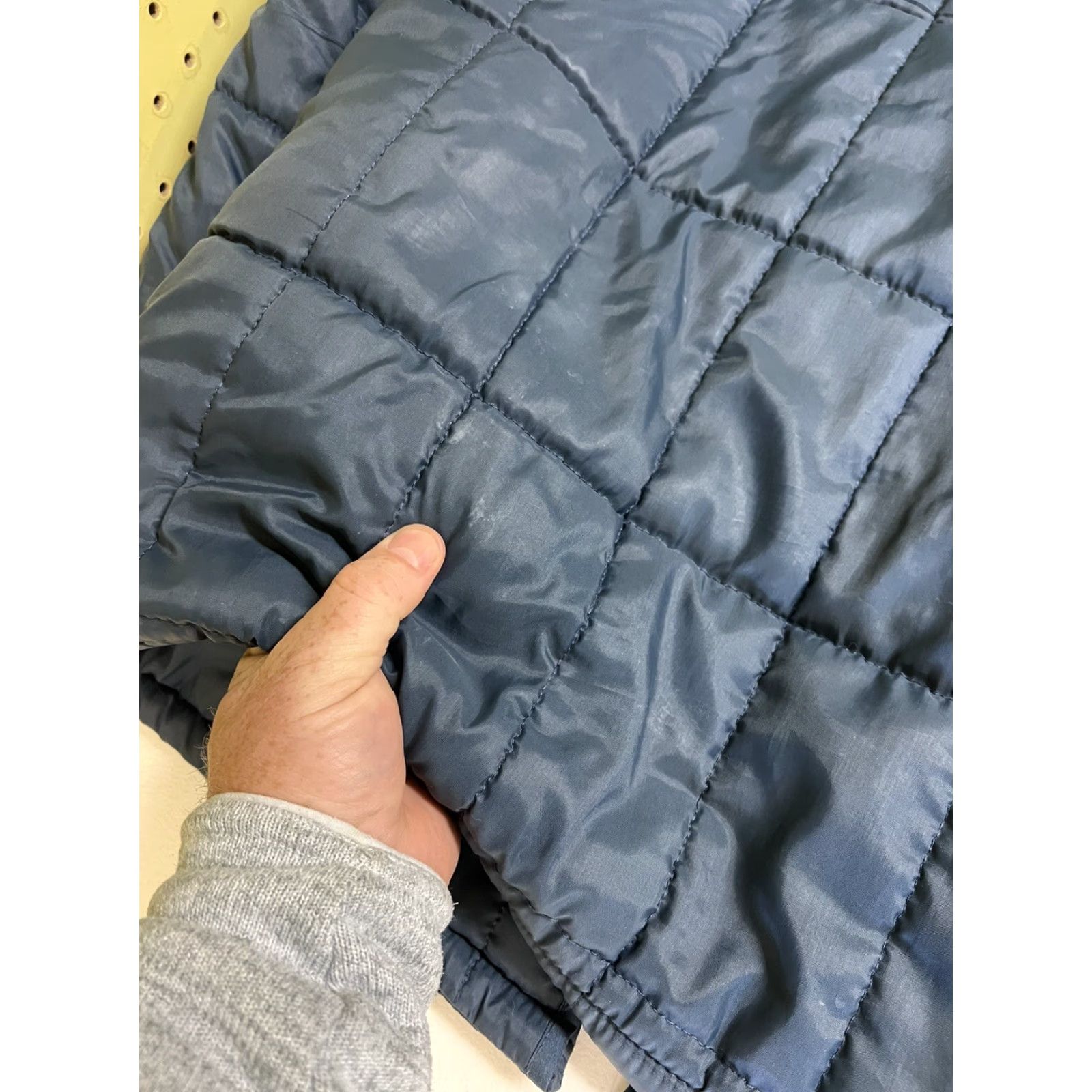 Vintage VINTAGE Shearling Mens XL Sportsmaster Blue Nylon High Pile Fleece Zip Jacket Quilted Winter Size US XL / EU 56 / 4 - 7 Thumbnail