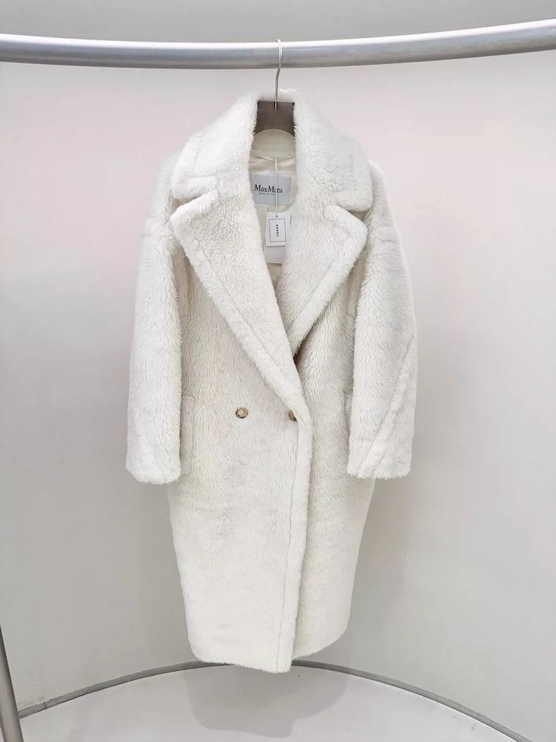 Max Mara Max Mara White Teddy Coat Size S / US 4 / IT 40 - 1 Thumbnail