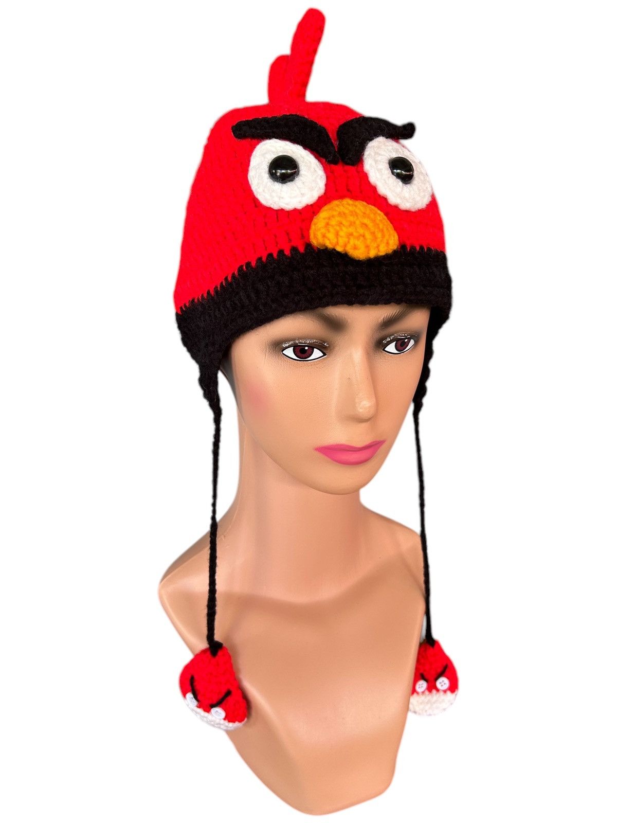 Japanese Brand × Kapital × Vintage Angry bird Crochet Knitted Handmade Beanie Hats Size ONE SIZE - 1 Thumbnail