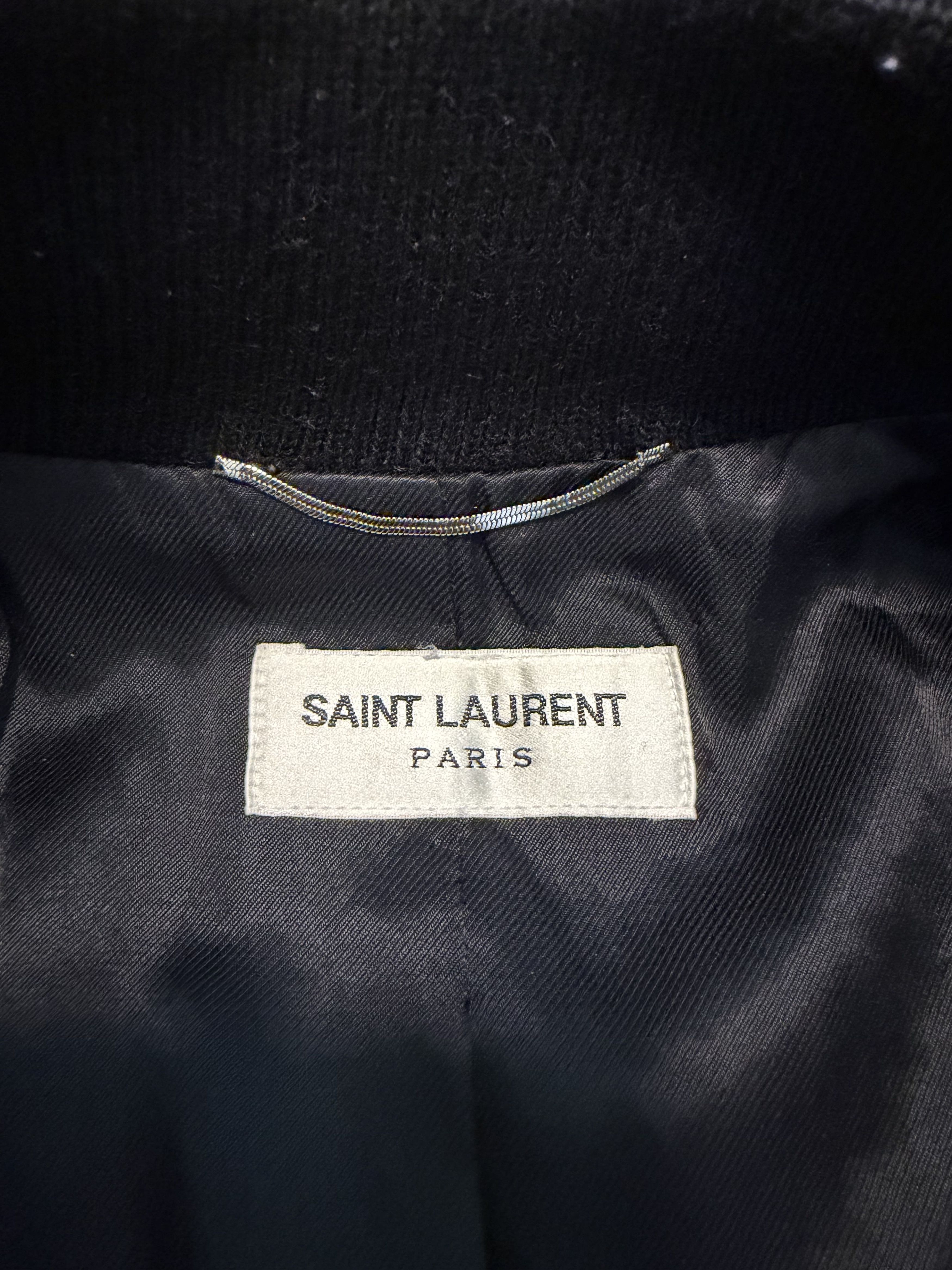 Saint Laurent Paris Saint Laurent Wool Teddy Jacket - Navy Size US M / EU 48-50 / 2 - 3 Thumbnail