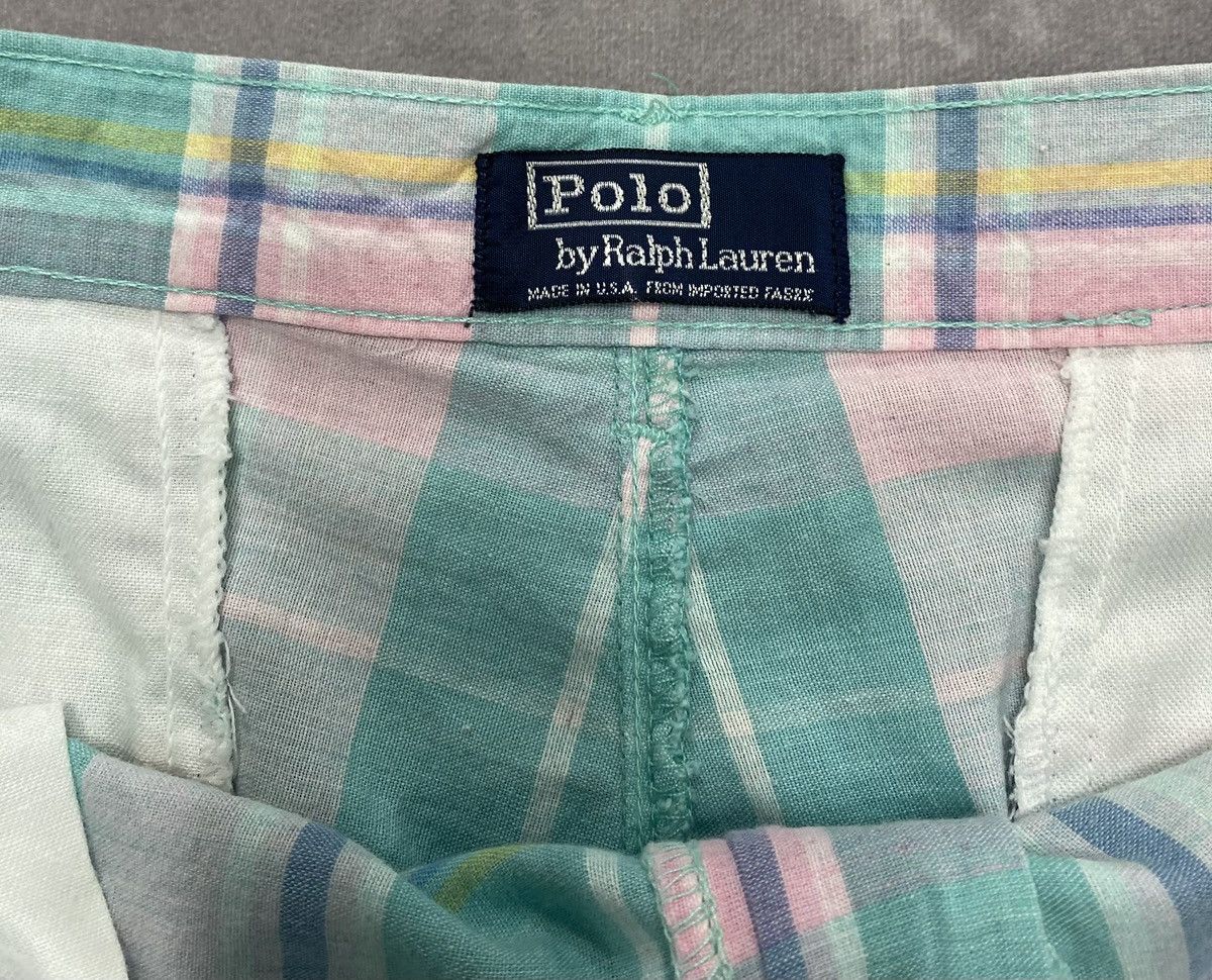 Polo Ralph Lauren 80’s Vintage Polo Ralph Lauren Pastel Plaid Shorts Size US 35 - 2 Thumbnail