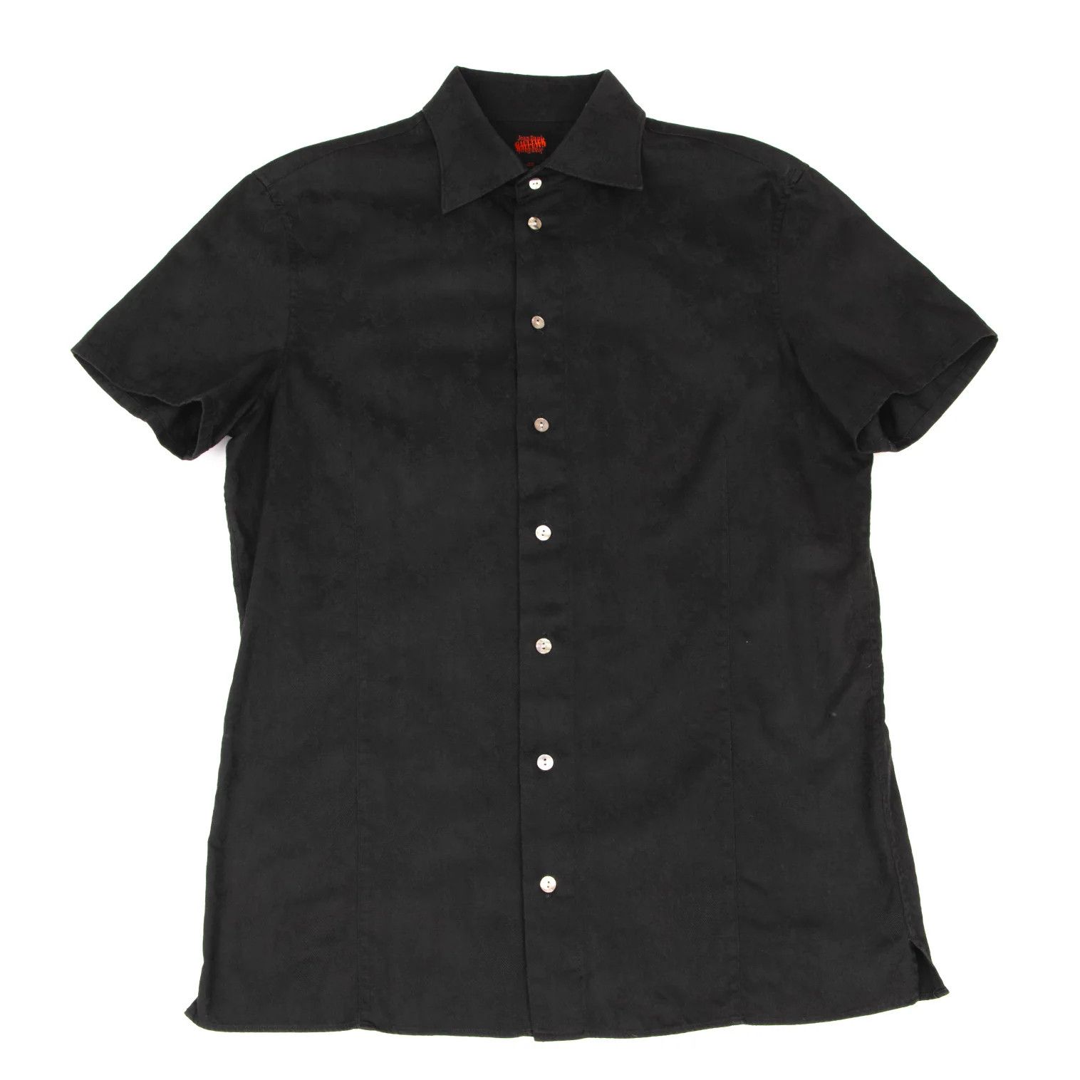Jean Paul Gaultier Cotton Floral Jacquard Short Sleeve Shirt Black 46 Size US S / EU 44-46 / 1 - 1 Thumbnail