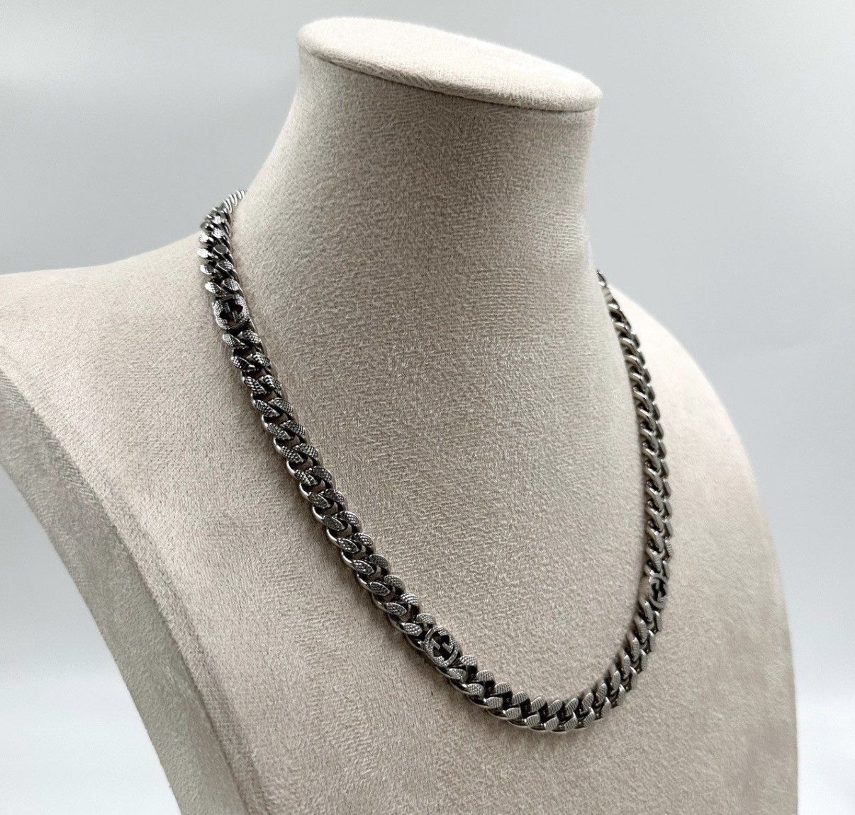 Gucci Gucci/Interlocking Double G Silver Necklace K12 Size ONE SIZE - 2 Thumbnail