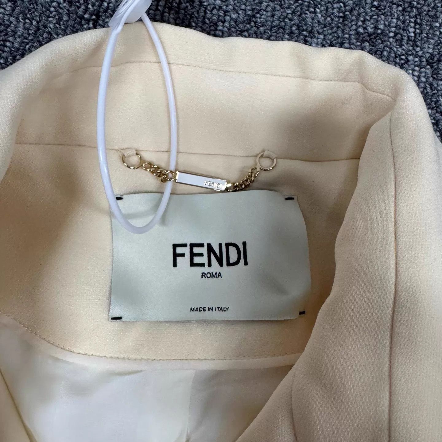Fendi Fendi Beige Shirt Jacket w/ Leather Pocket FF Belt 40 NWT Size S / US 4 / IT 40 - 6 Thumbnail