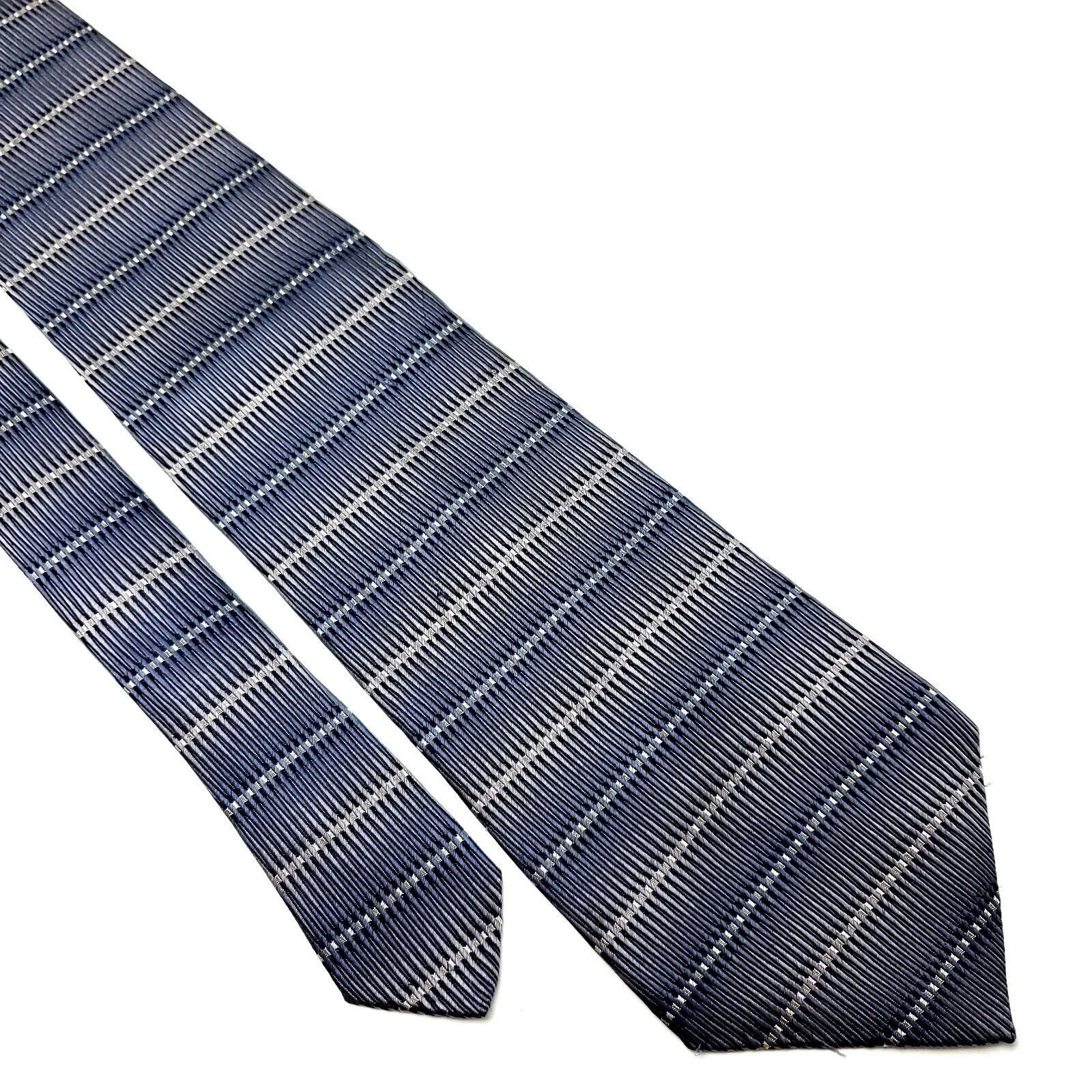 Murano Murano Silk Tie Woven Blue Beige Wide Size ONE SIZE - 1 Thumbnail