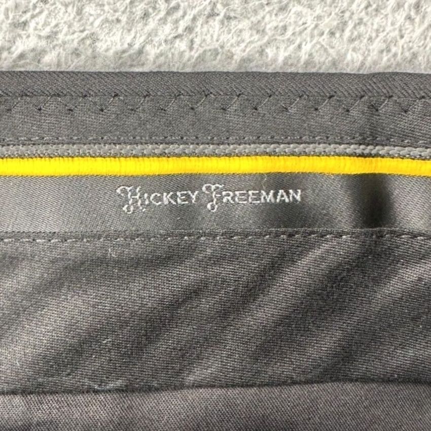 Vintage Hickey Freeman Dress Pants Mens 38 Black Wool Straight Front Pocket Flat Front Flat Front Pants Slim Size US 38 / EU 54 - 3 Thumbnail