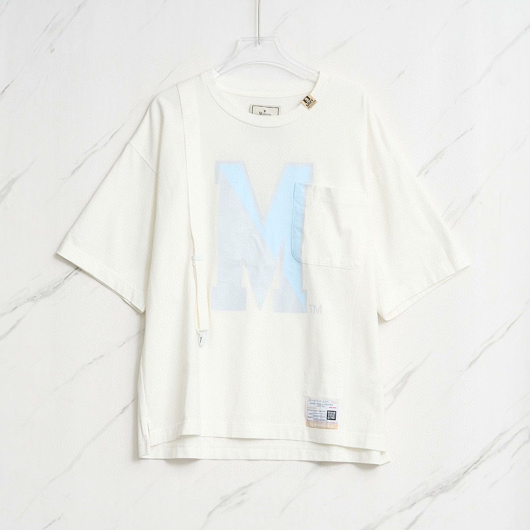 Maison MIHARA YASUHIRO Mihara Yasuhiro Men's Ribbon Letter Print T-Shirt Size US M / EU 48-50 / 2 - 1 Thumbnail