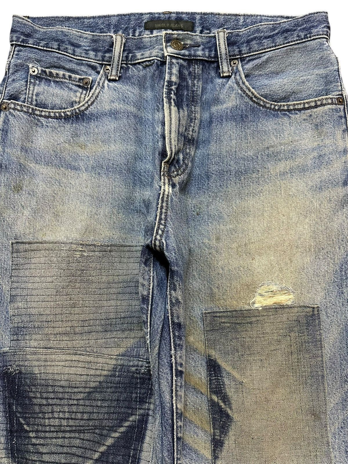 Japanese Brand Vintage Japanese Brand Blue Wash Style Patches Jeans Size US 31 - 3 Thumbnail