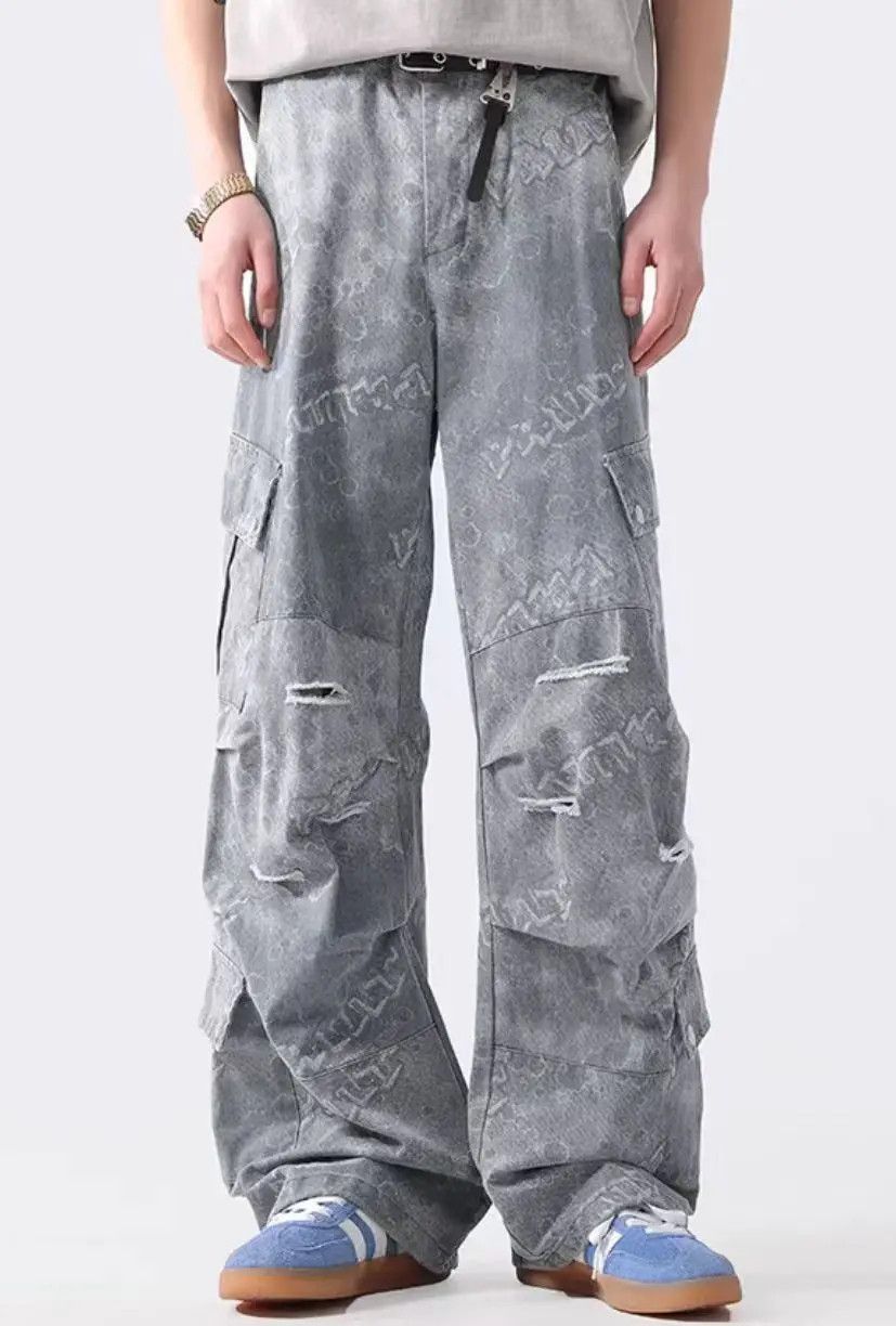 Designer × Japanese Brand Vintage Hip Hop Punk Loose Casual Pants Size US 31 - 1 Thumbnail