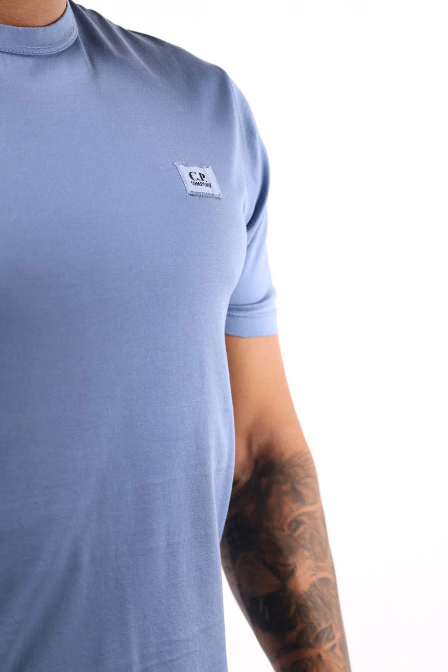 C.P. Company o1y1224 Logo Crewneck T-Shirt in Blue Size US S / EU 44-46 / 1 - 5 Thumbnail