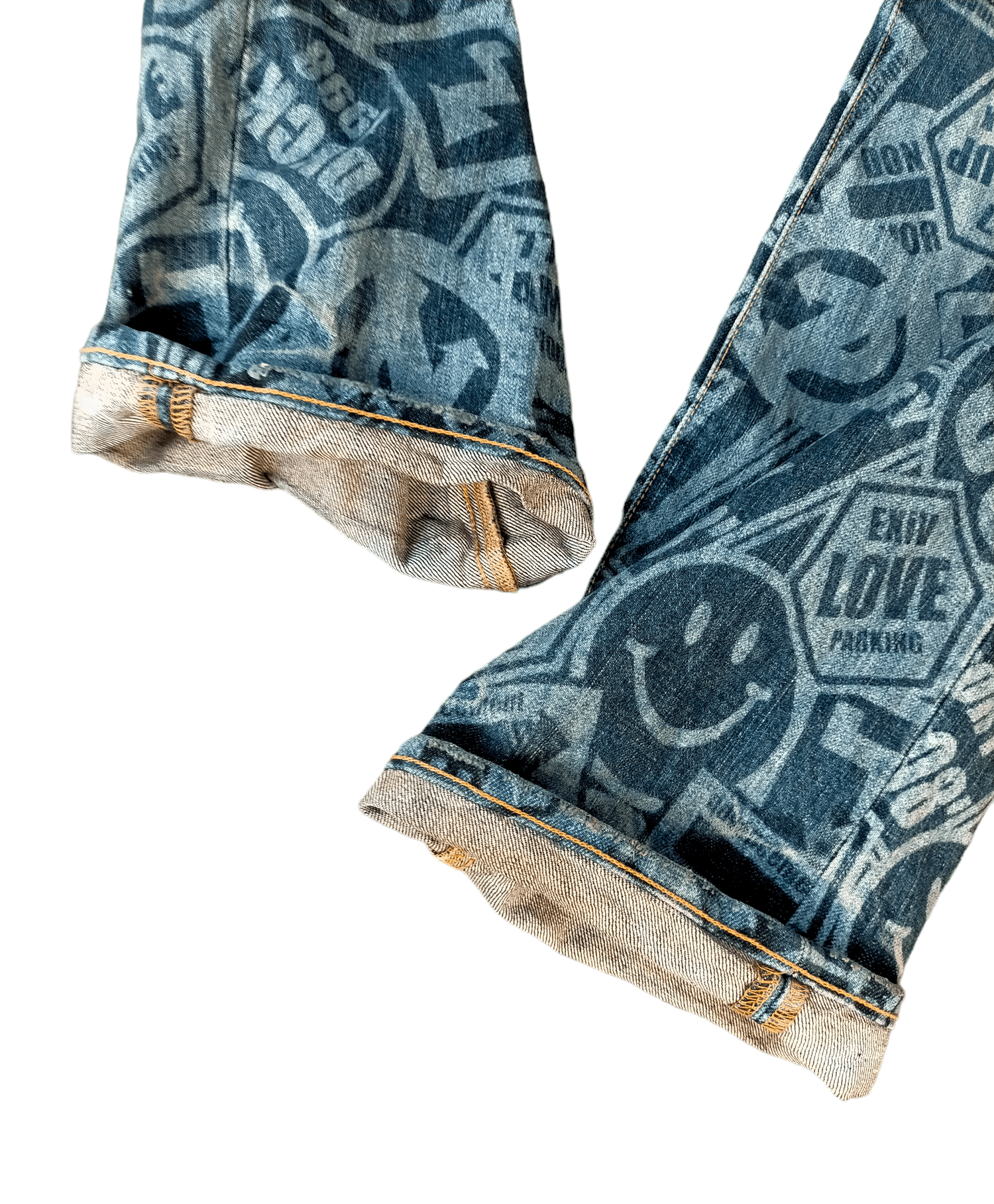 Hysteric Glamour Archieve 🔥 Full Print Word Phrase Boot cut Wide Pant Size US 29 - 17 Thumbnail