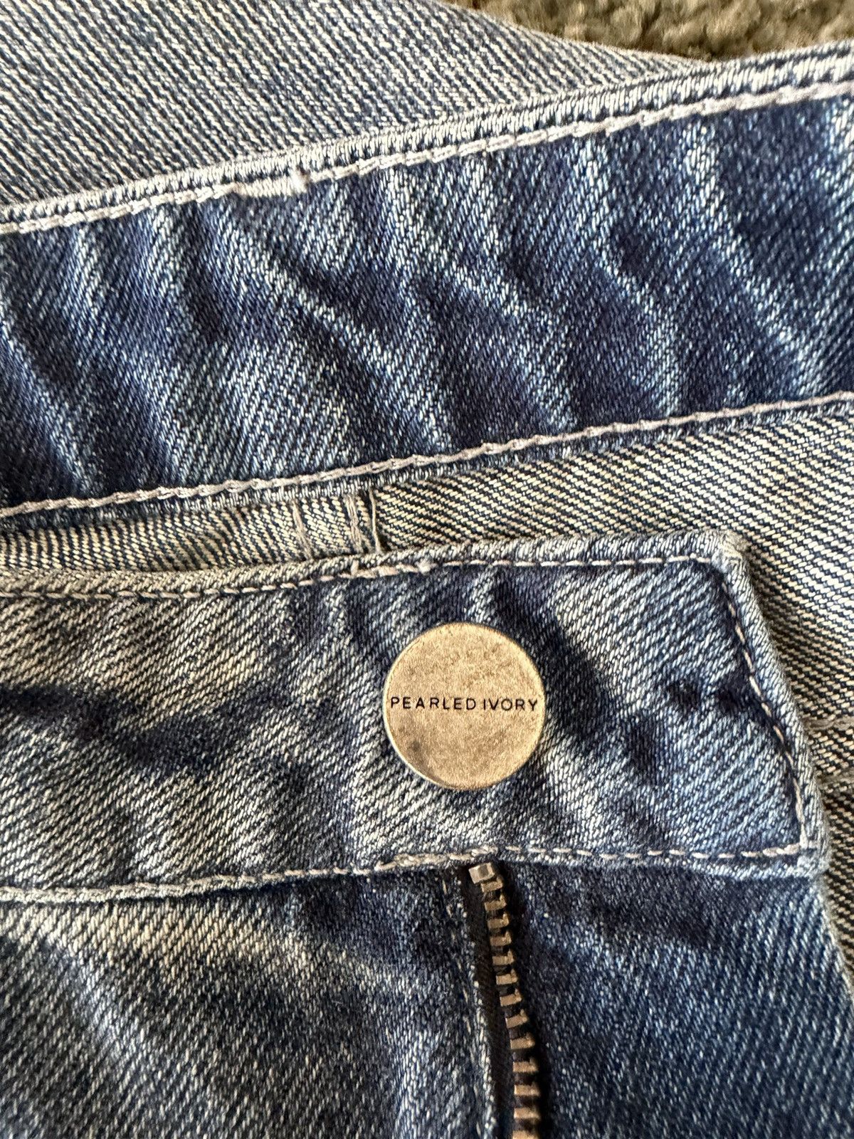 Other Pearled Ivory Denim - PI 1403 Size US 32 / EU 48 - 4 Thumbnail