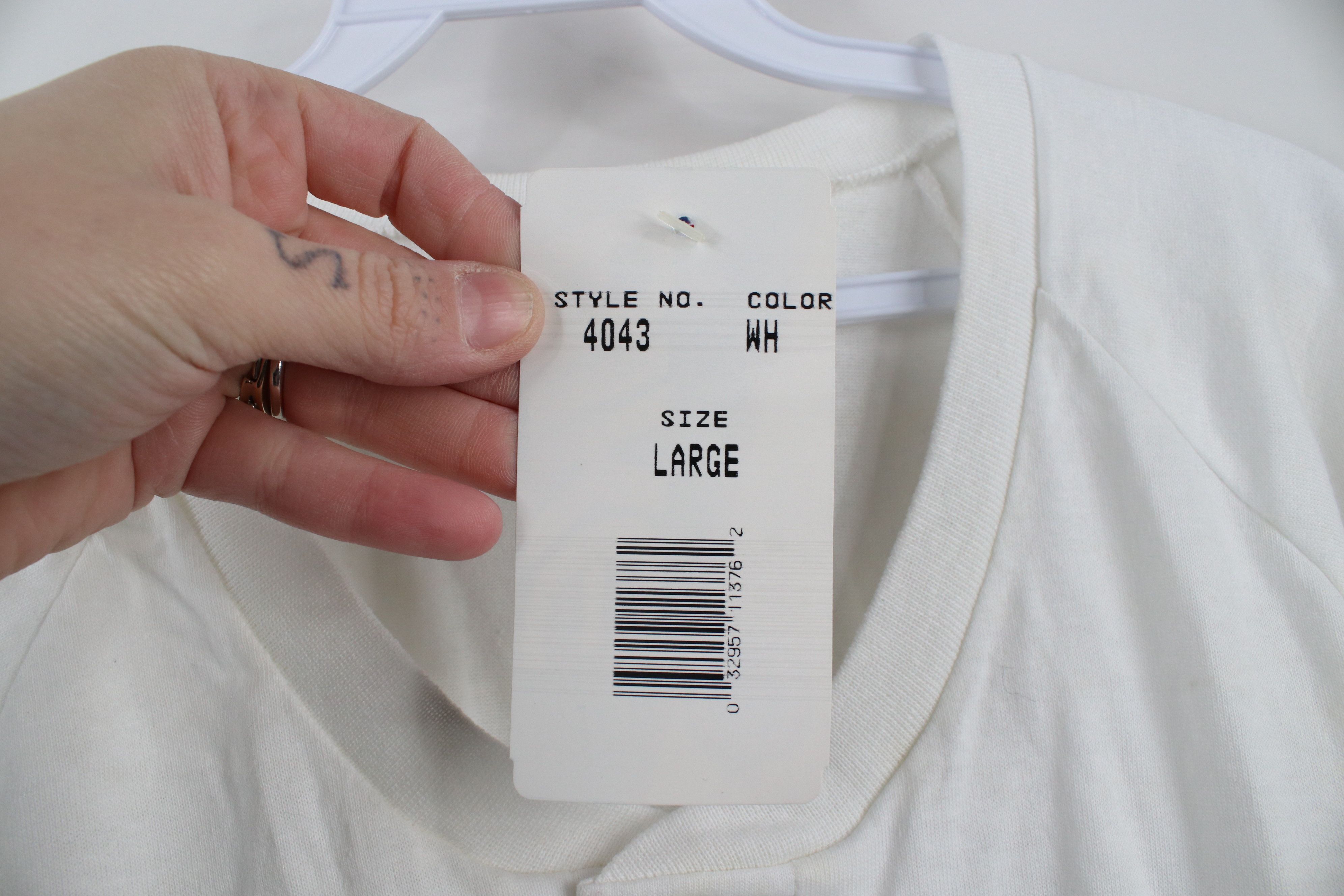 Vintage Deadstock Vintage 80s 90s Streetwear Henley T-Shirt White Size US L / EU 52-54 / 3 - 8 Thumbnail