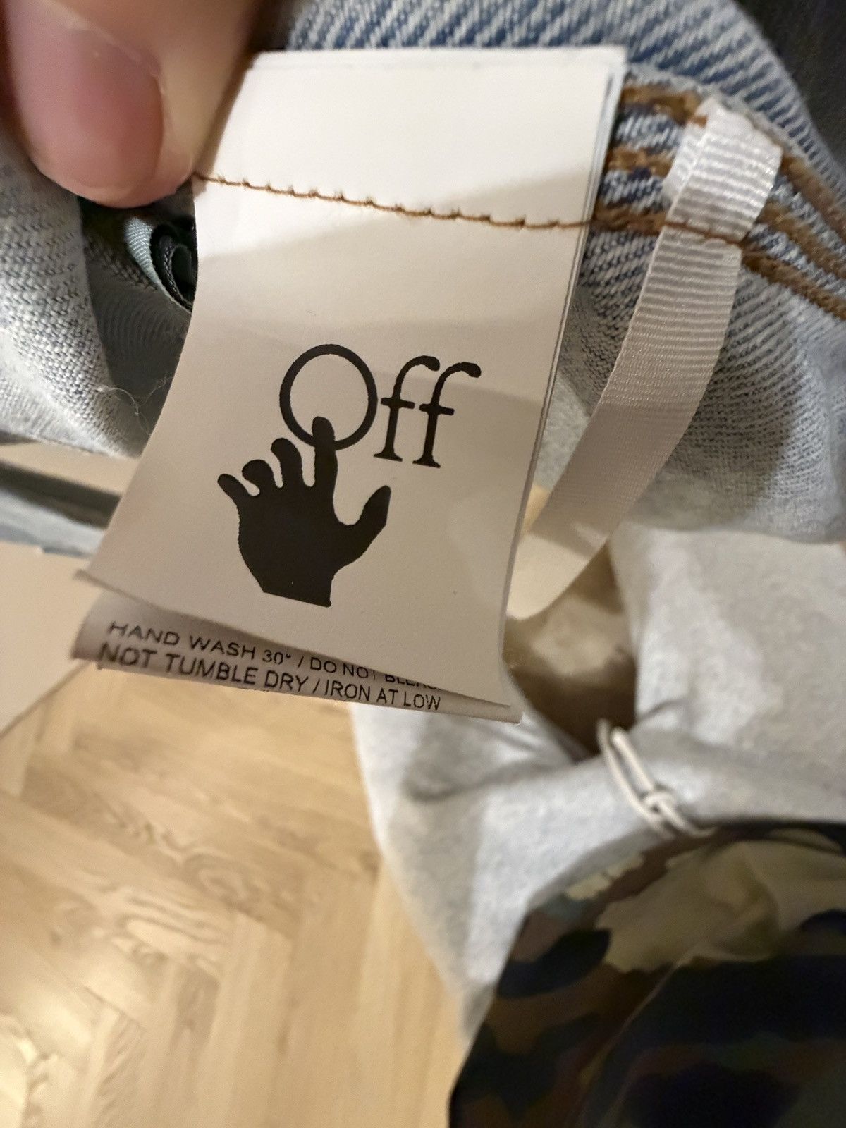 Off-White Denim Shirt "Stencil Logo" Size US S / EU 44-46 / 1 - 6 Thumbnail