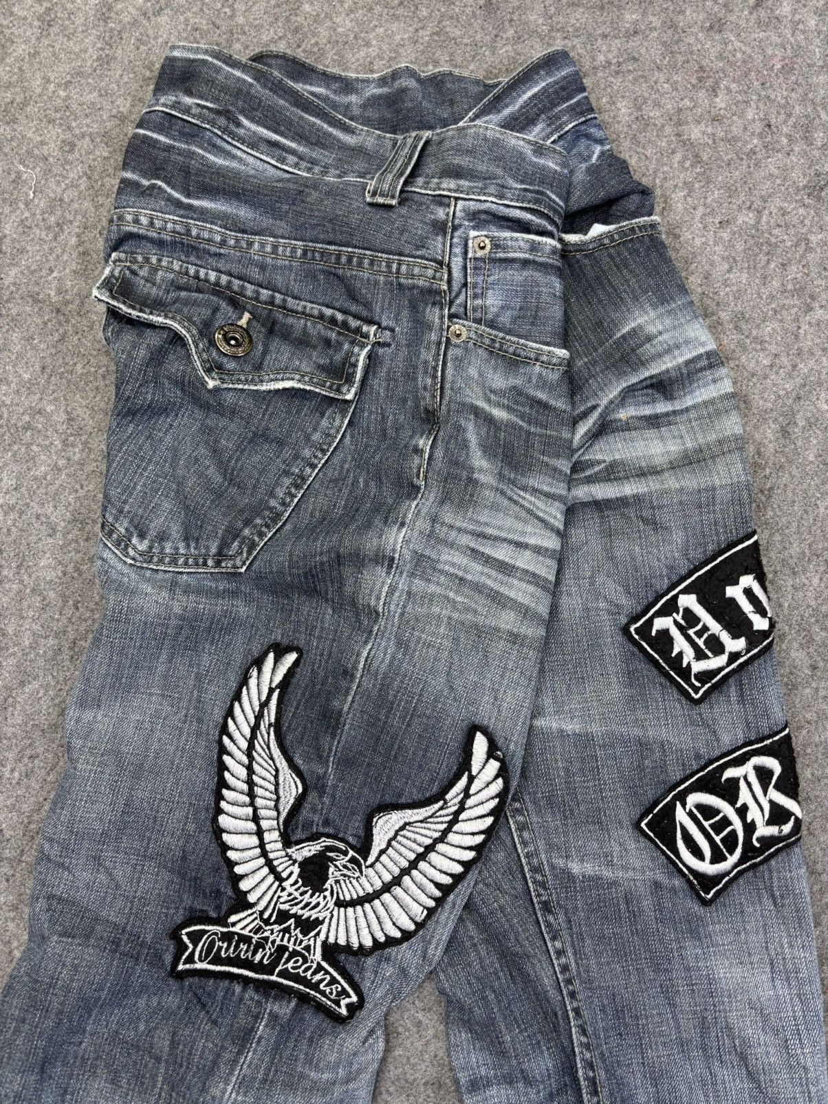 Japanese Brand 💥Flare💥Insane Oririn Crazy Fades Denim F858 Size US 33 - 14 Thumbnail