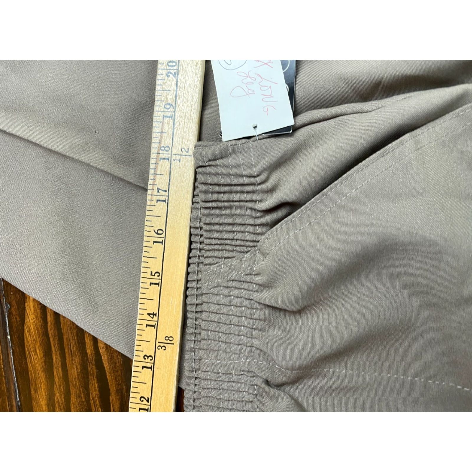 Vintage Orbit Sport Dress Pants Men's 40/26W Tan Vintage Elastic Waist Slim Regular Flat Front Front Dress Pants Mens Tan 40/26W Size US 40 / EU 56 - 6 Thumbnail