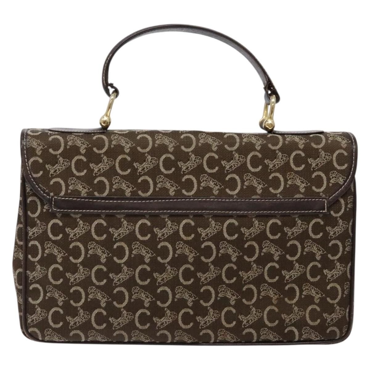 Celine CELINE C Macadam Canvas Hand Bag Brown Gold Size ONE SIZE - 3 Thumbnail