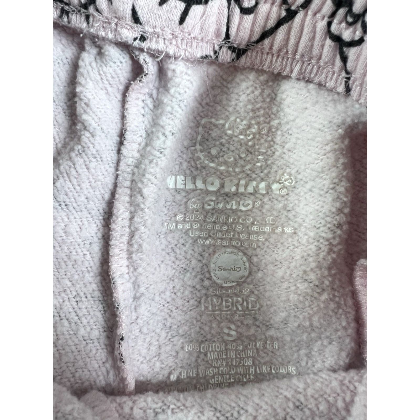 Vintage Sanrio Hello Kitty Pink Shorts Sweat Shorts Women's Small Cotton Polyester Drawstring Elastic Waist Activewear Casual Travel Size 28" / US 6 / IT 42 - 5 Thumbnail