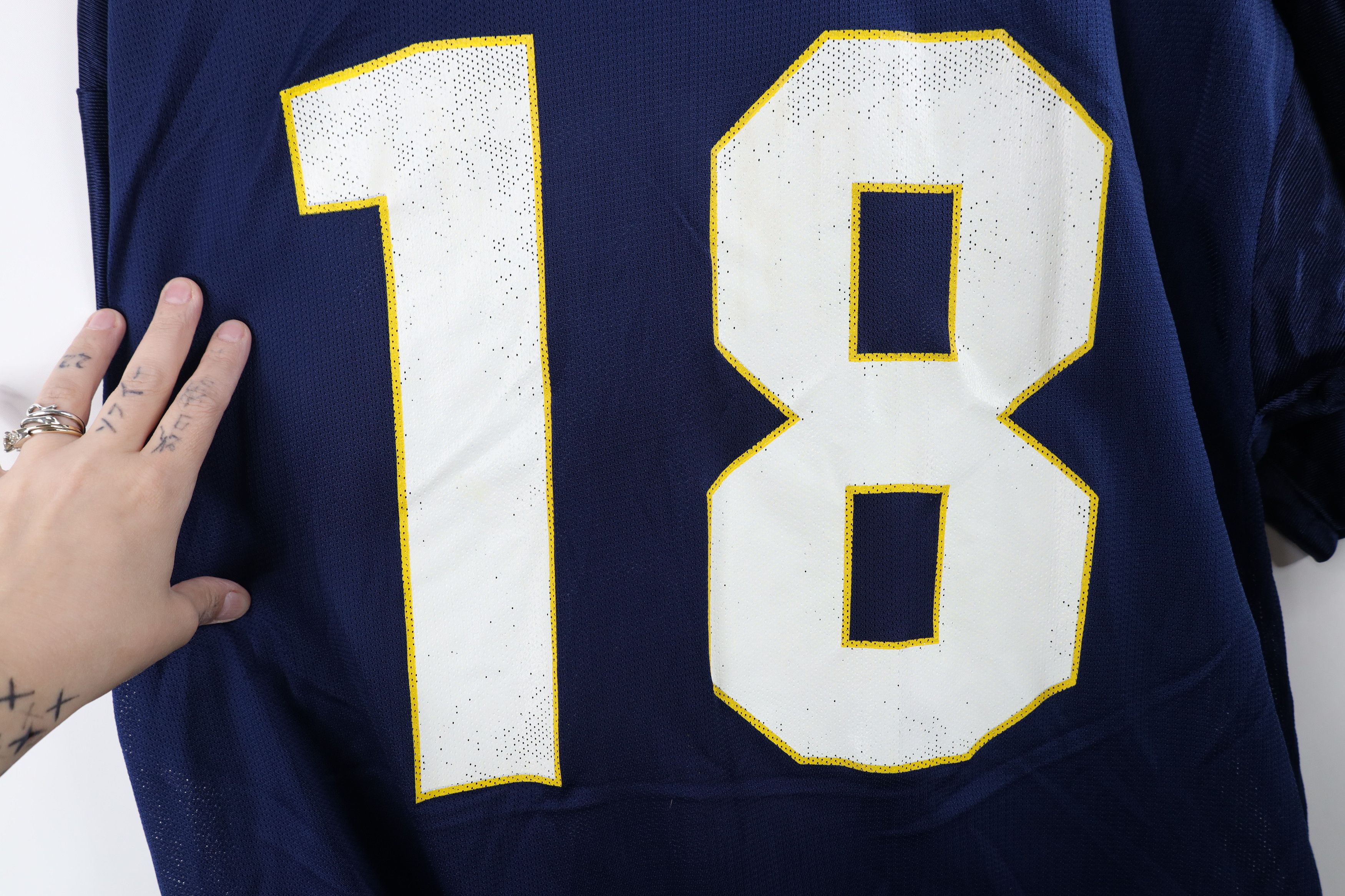 Vintage Vintage 90s University of Michigan Football Jersey Blue USA Size US XXL / EU 58 / 5 - 10 Thumbnail