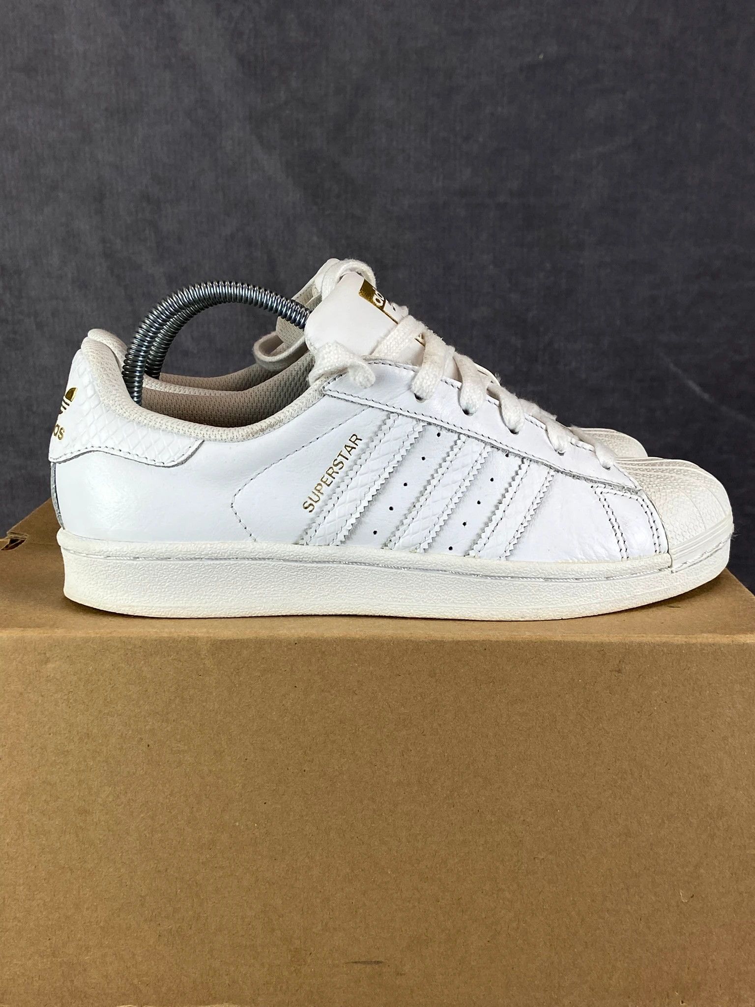 Adidas Adidas Superstar – White Leather Sneakers Size US 5.5 / EU 38 - 5 Thumbnail