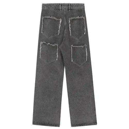Vintage Lightning Splicing Baggy Jeans Size US 33 - 2 Thumbnail