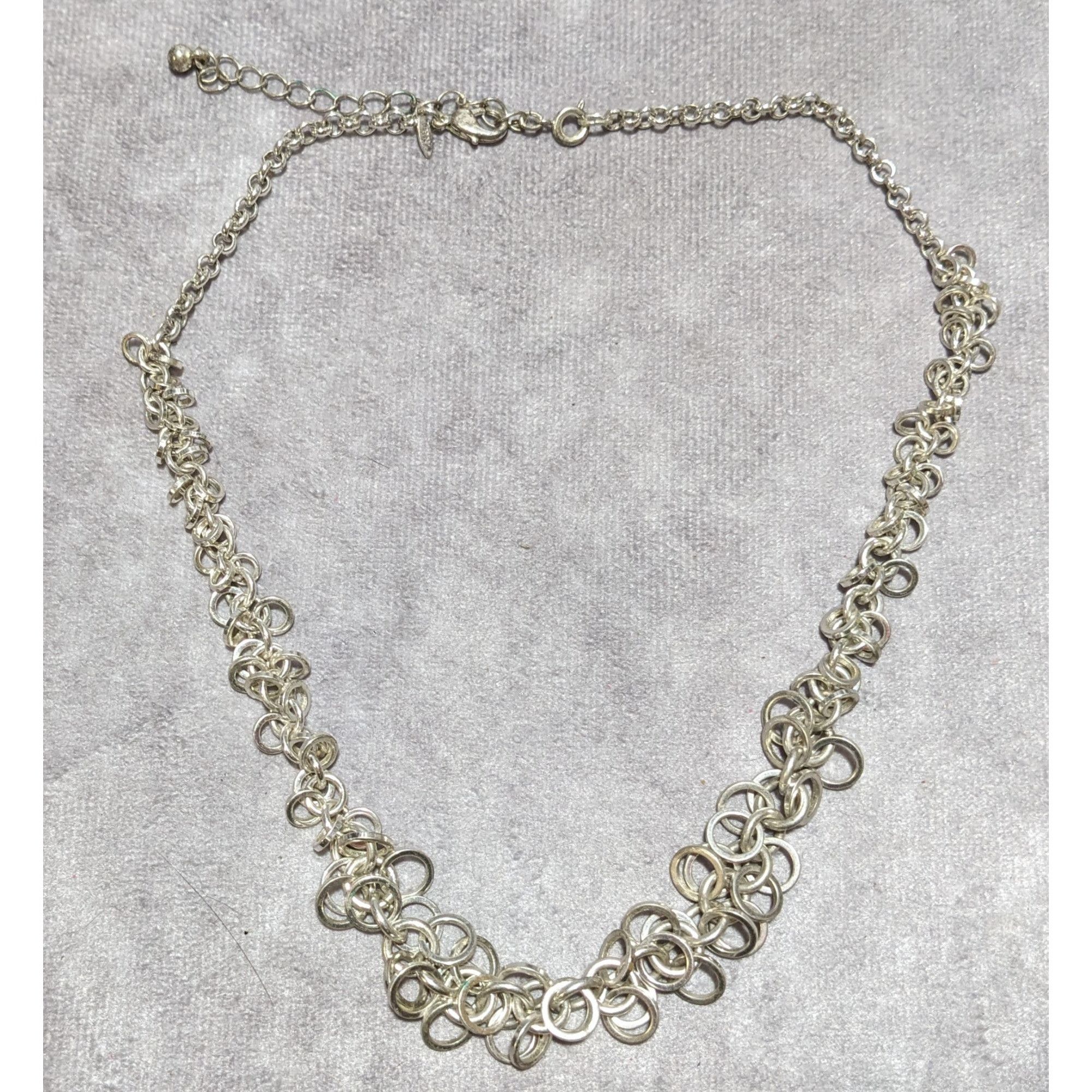 Other Vintage Avon Silver Ring Cluster Necklace Size ONE SIZE - 8 Thumbnail