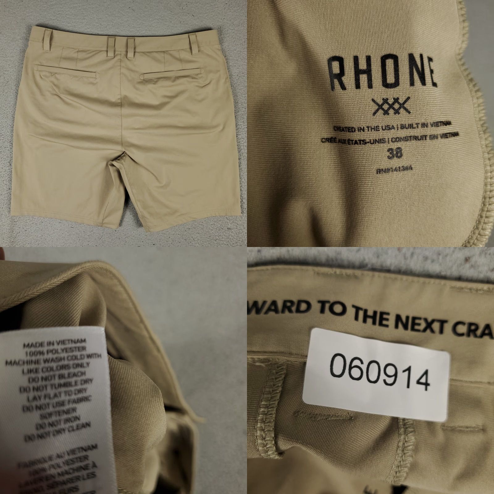Rhone VINTAGE Rhone Men's Shorts Flat Front Chino Size 38 Casual Summer Blue Microfiber Size US 38 / EU 54 - 8 Thumbnail
