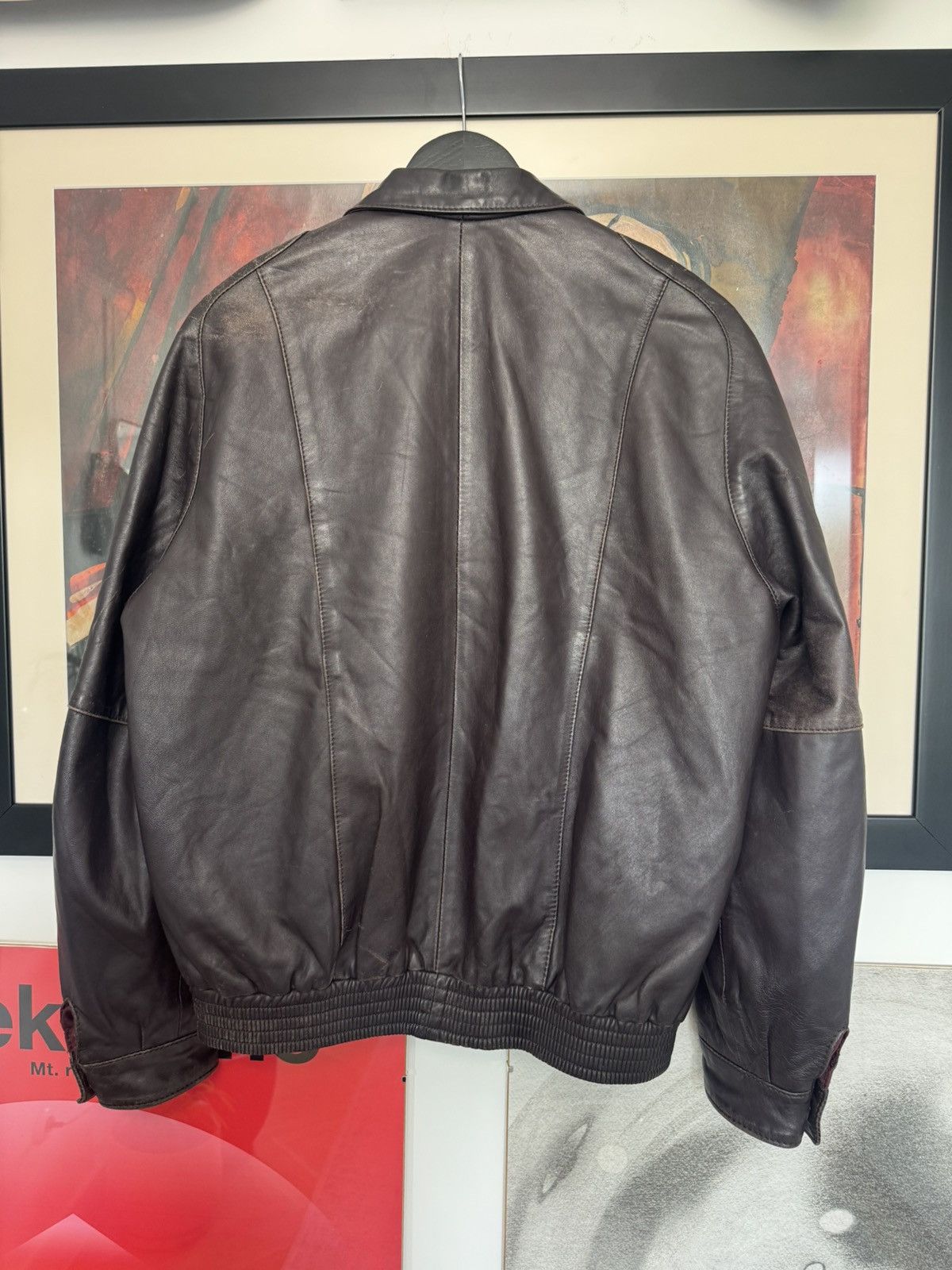 Vintage Rare Vintage Genuine Real Leather Washed Jacket Avant Garde Size US M / EU 48-50 / 2 - 2 Thumbnail