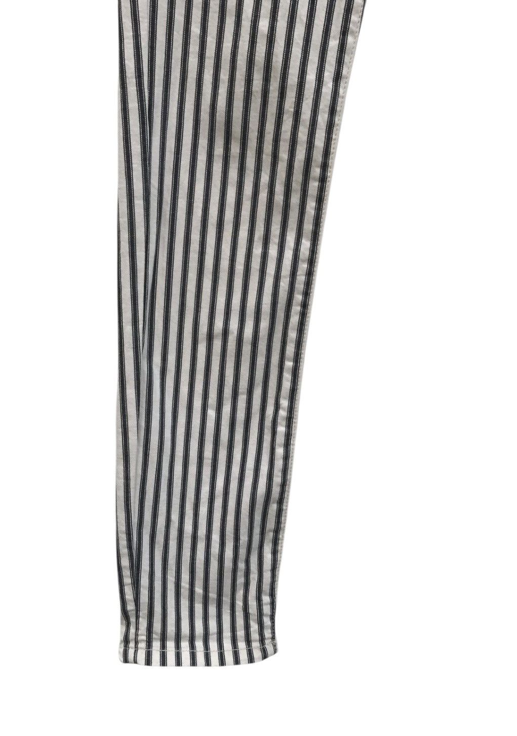 Zara Zara Stripe Pants Skinny fit Grunge Styel Kurt Cobain Size US 27 - 6 Thumbnail