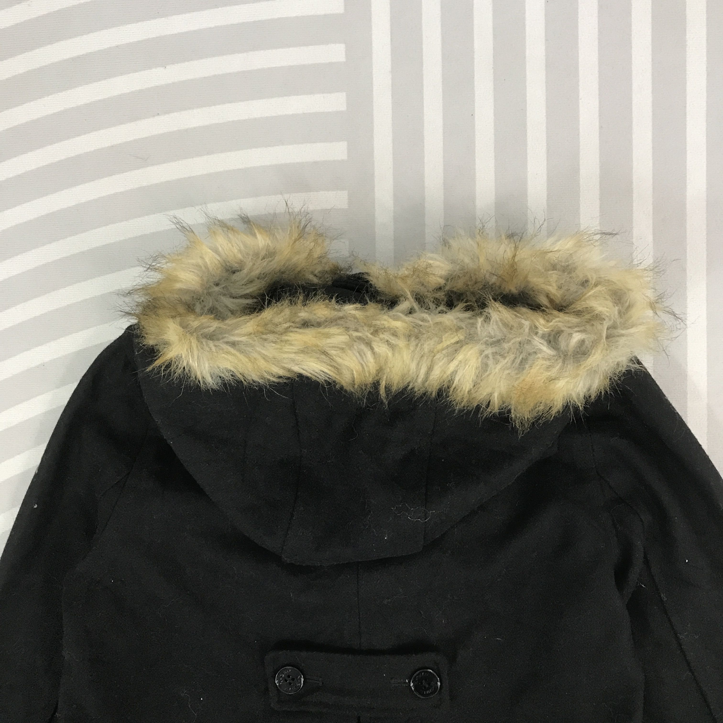 Japanese Brand × Vintage Vintage XGirl japan wool duffer design fur hoodie Jacket Size M / US 6-8 / IT 42-44 - 4 Thumbnail