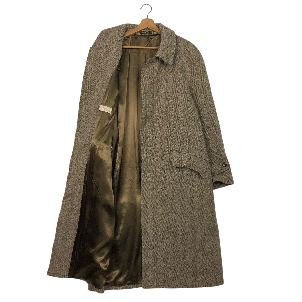Vintage 🔥RICH BROWN LONG COATS WOOL HERRINGBONE MARTEN’S CASHMERE Size US M / EU 48-50 / 2 - 12 Thumbnail