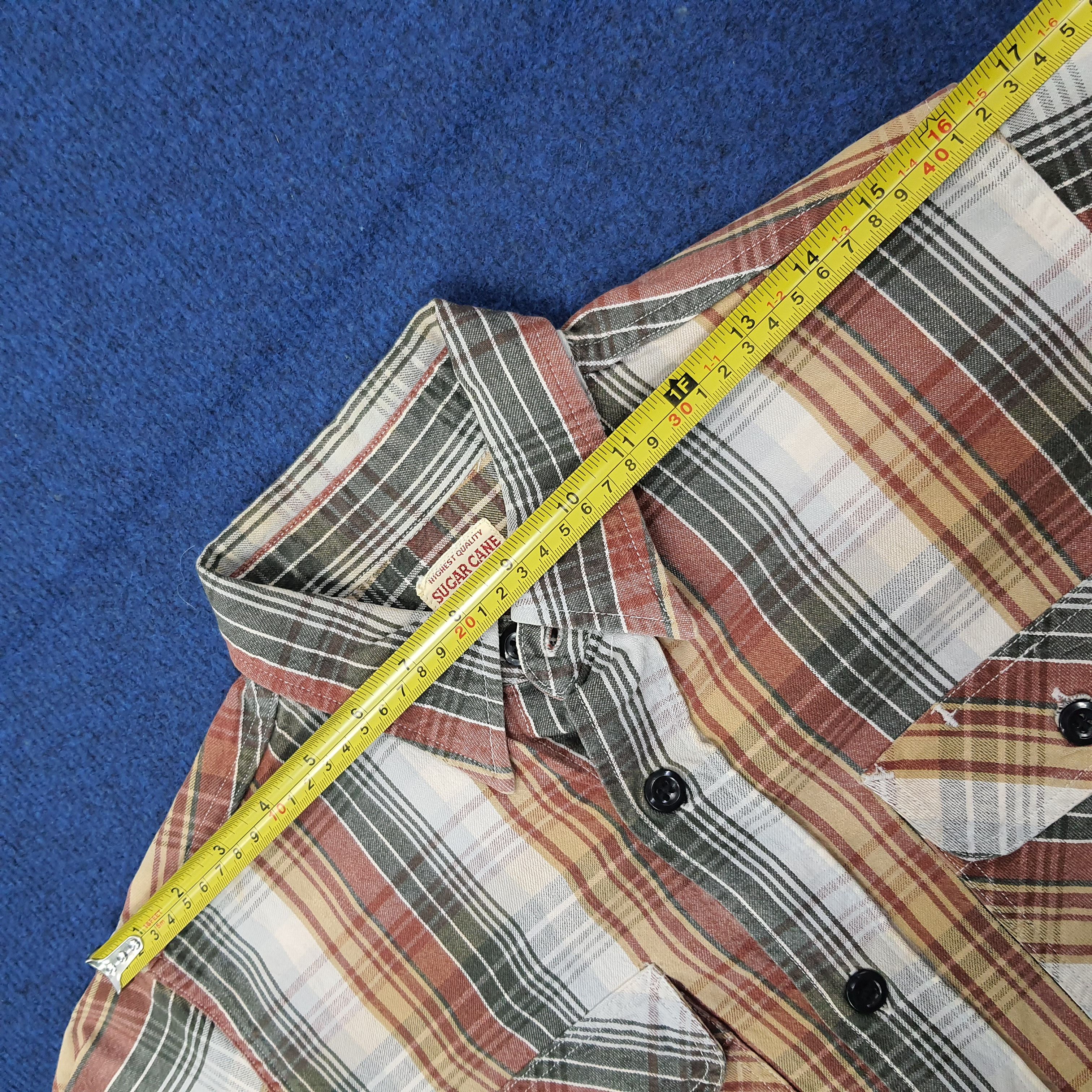Sugar Cane Vintage Sugar Cane SC23607 Plaid Button Up Shirt C267N18 Size US S / EU 44-46 / 1 - 10 Thumbnail
