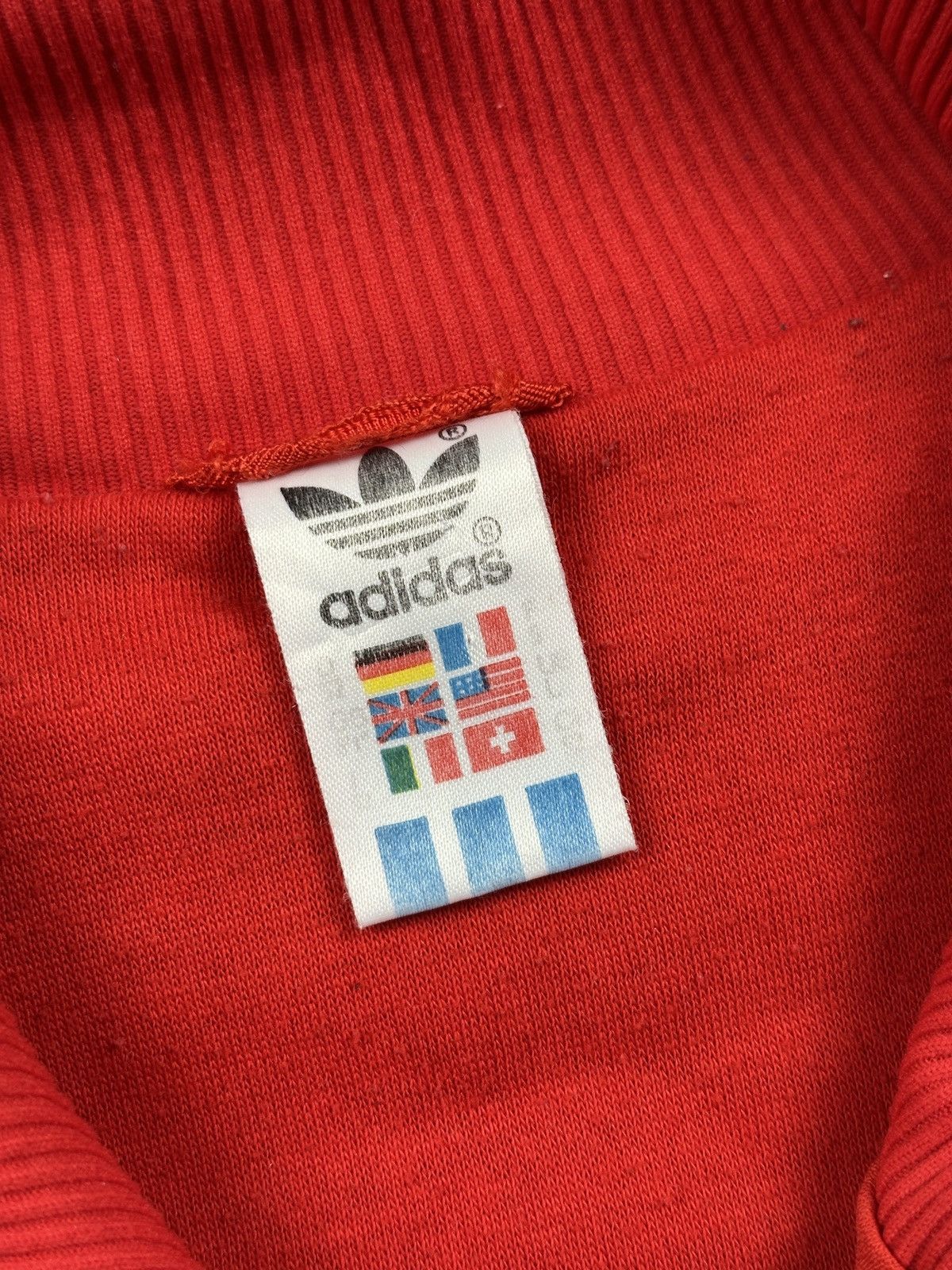 Adidas Vintage Adidas West Germany Rare Track Jacket Red White 80s Size US L / EU 52-54 / 3 - 14 Thumbnail