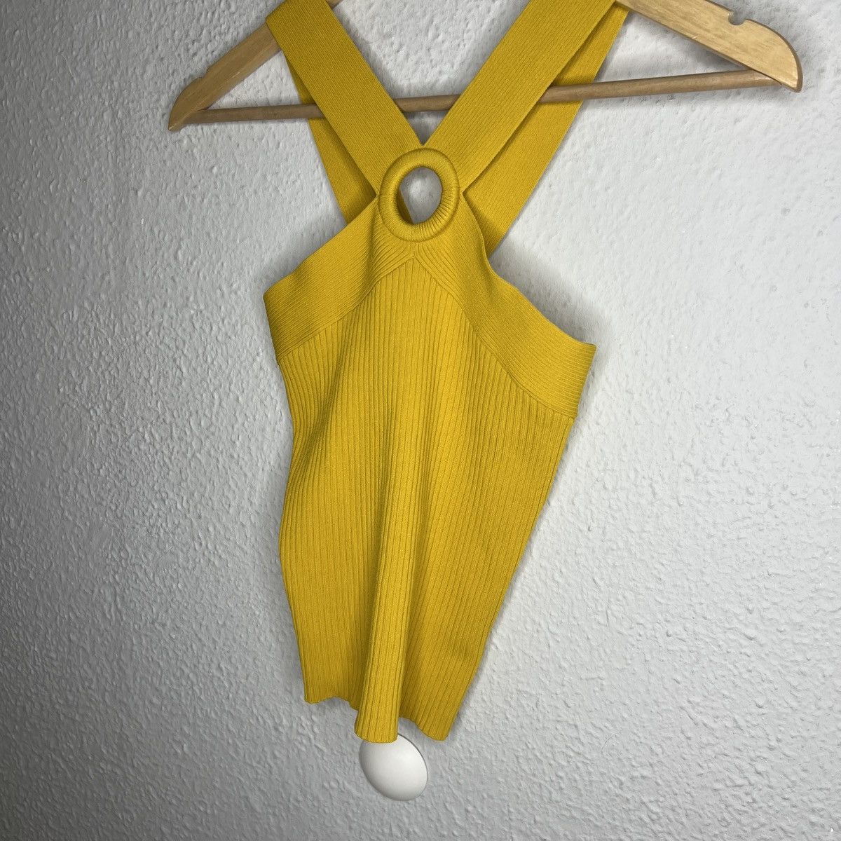 Sandro Sandro Paris Yellow Top Halter Neck Size S / US 4 / IT 40 - 3 Thumbnail