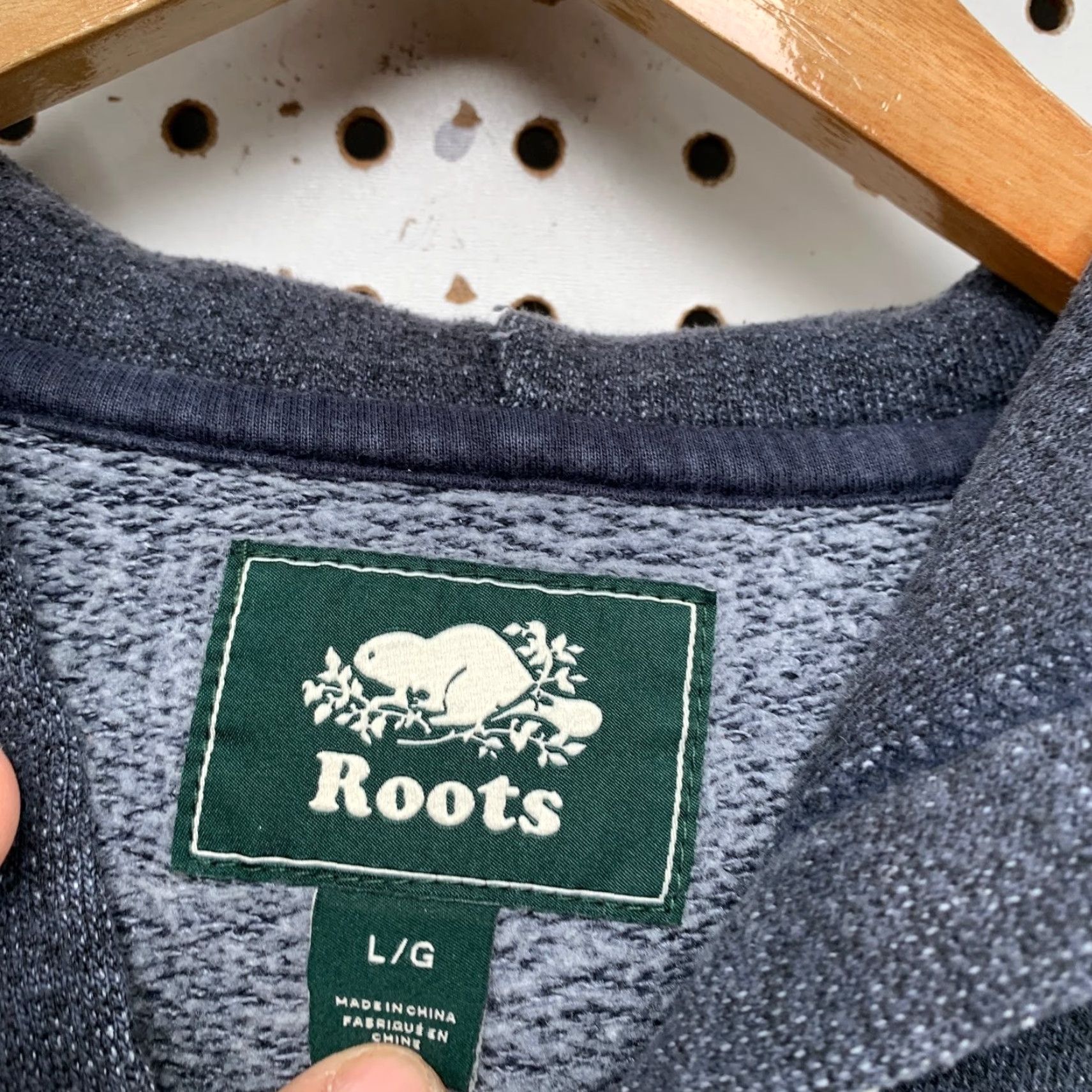 Roots Roots Hoodie Mens Large Gray Logo Fleece Zip Hooded Sweatshirt Outdoor Shirt Size US L / EU 52-54 / 3 - 5 Thumbnail