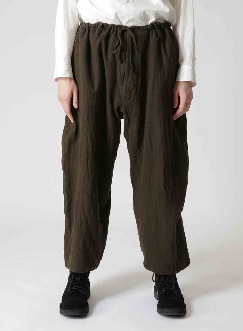 image of Yohji Yamamoto Green Thick Wool Pants, Men's (Size 31)