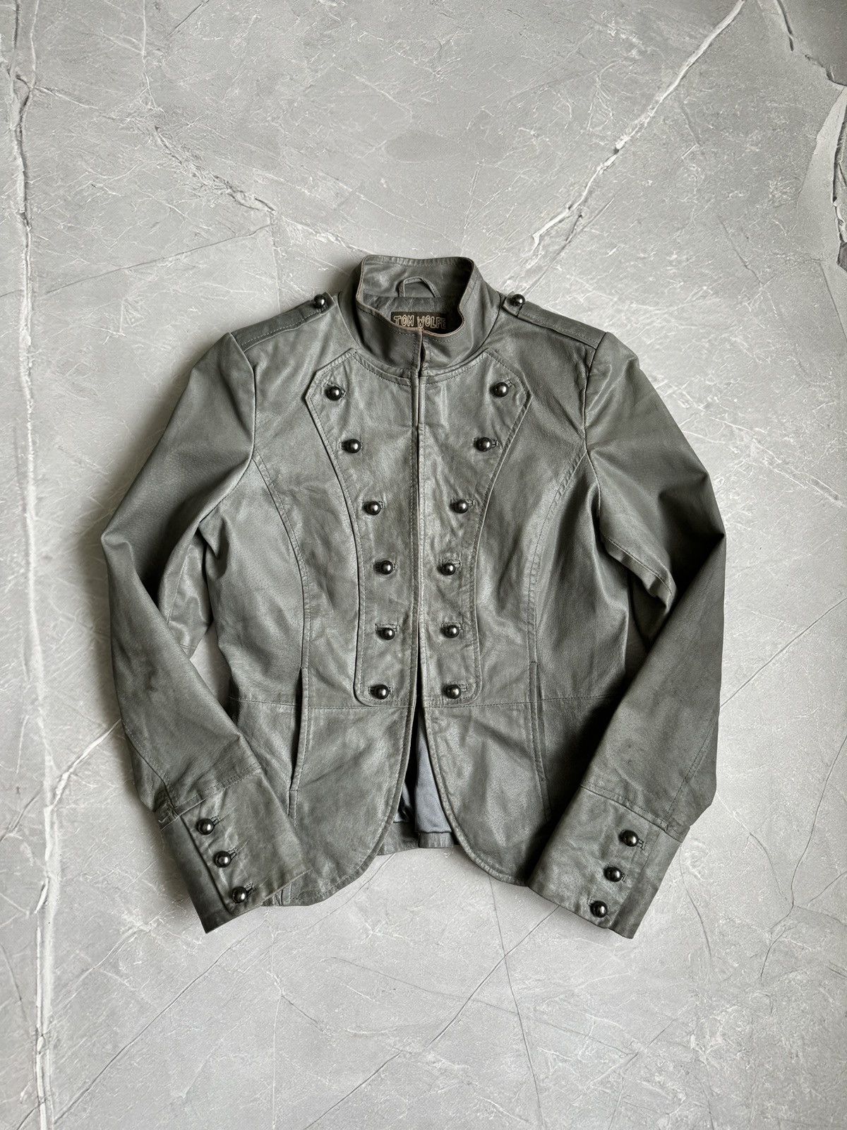 Hysteric Glamour 00s Napoleon Military Dirty Leather Jacket PPFM Style Size M / US 6-8 / IT 42-44 - 2 Thumbnail