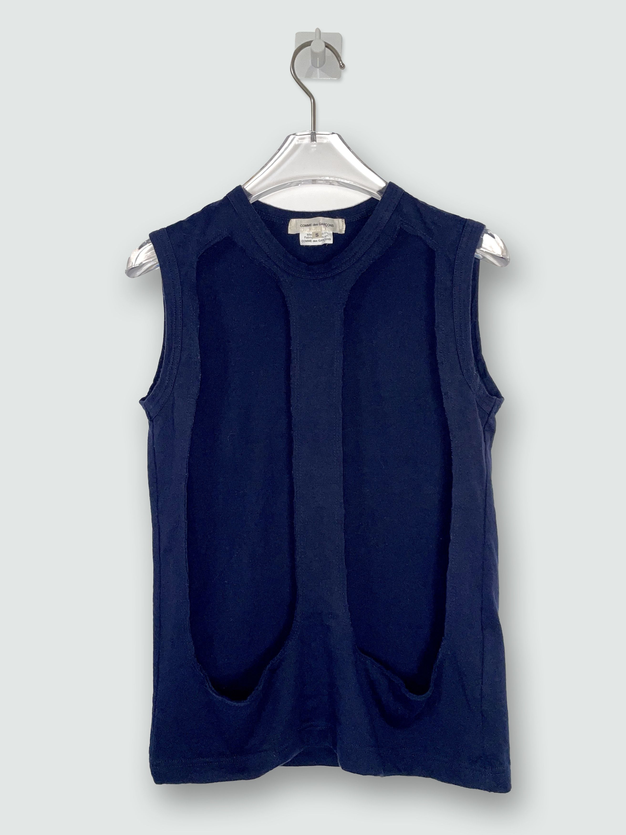 Comme des Garcons FW 2016 Cut Out Black Tank Top | Size Small Size S / US 4 / IT 40 - 1 Thumbnail