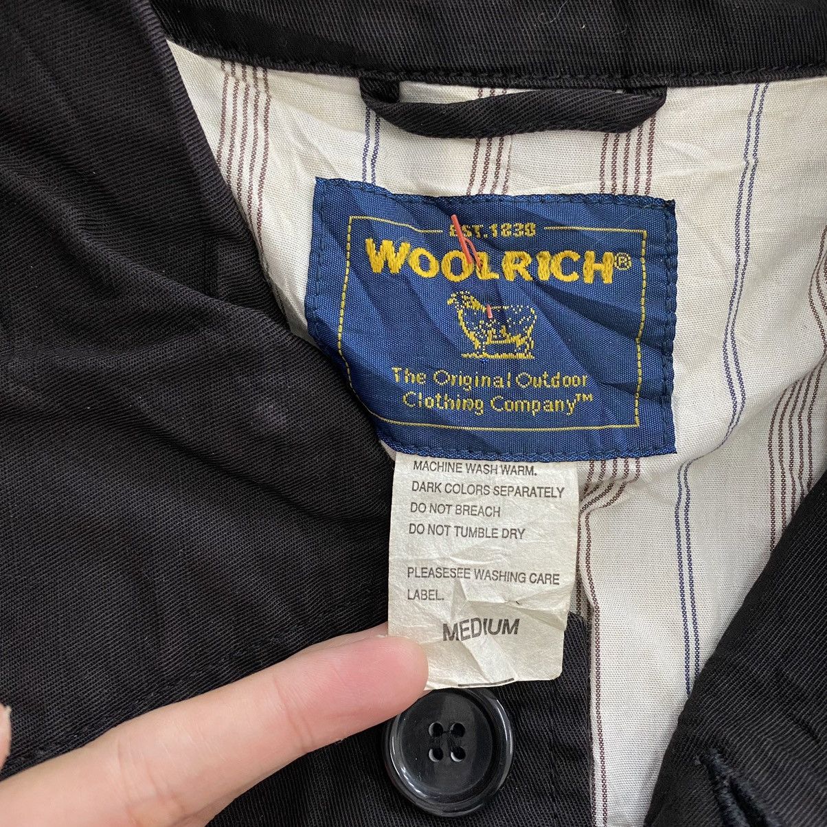 Vintage Vintage WOOLRICH UK Black Button Up Trench Coat Size US M / EU 48-50 / 2 - 5 Thumbnail