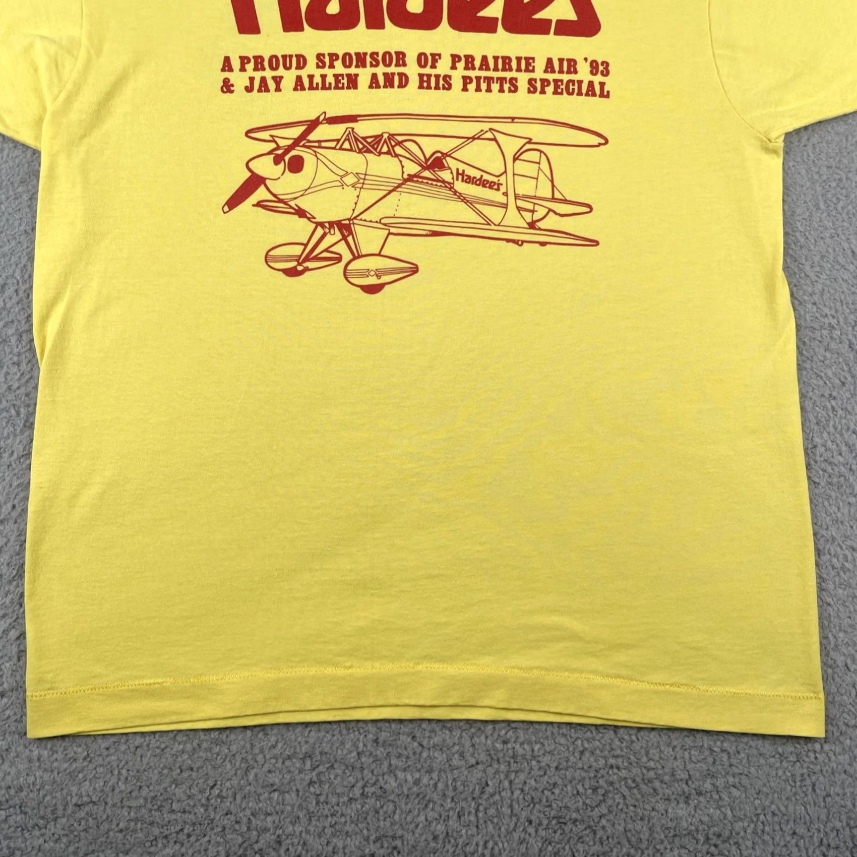 Vintage VINTAGE FOTL T-Shirt USA 1993 90s Flying Yellow Crew Neck Short Sleeve Large L Men Bloomington Ill Made In USA Prairie Air Show Size US L / EU 52-54 / 3 - 4 Thumbnail