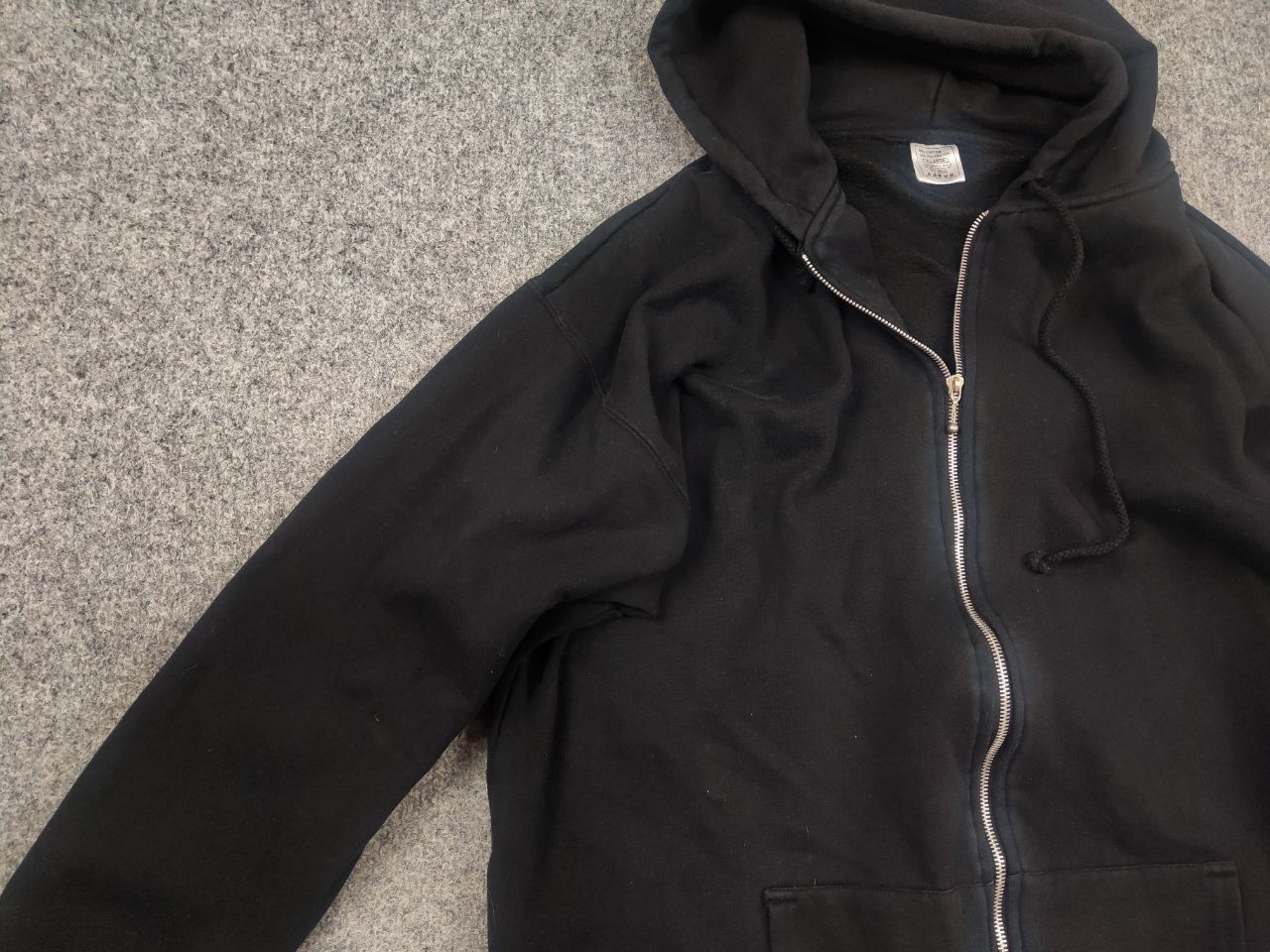 Vintage Vintage Blank zip-up hoodie black square 70s Style Japan LGB Size US XL / EU 56 / 4 - 9 Thumbnail