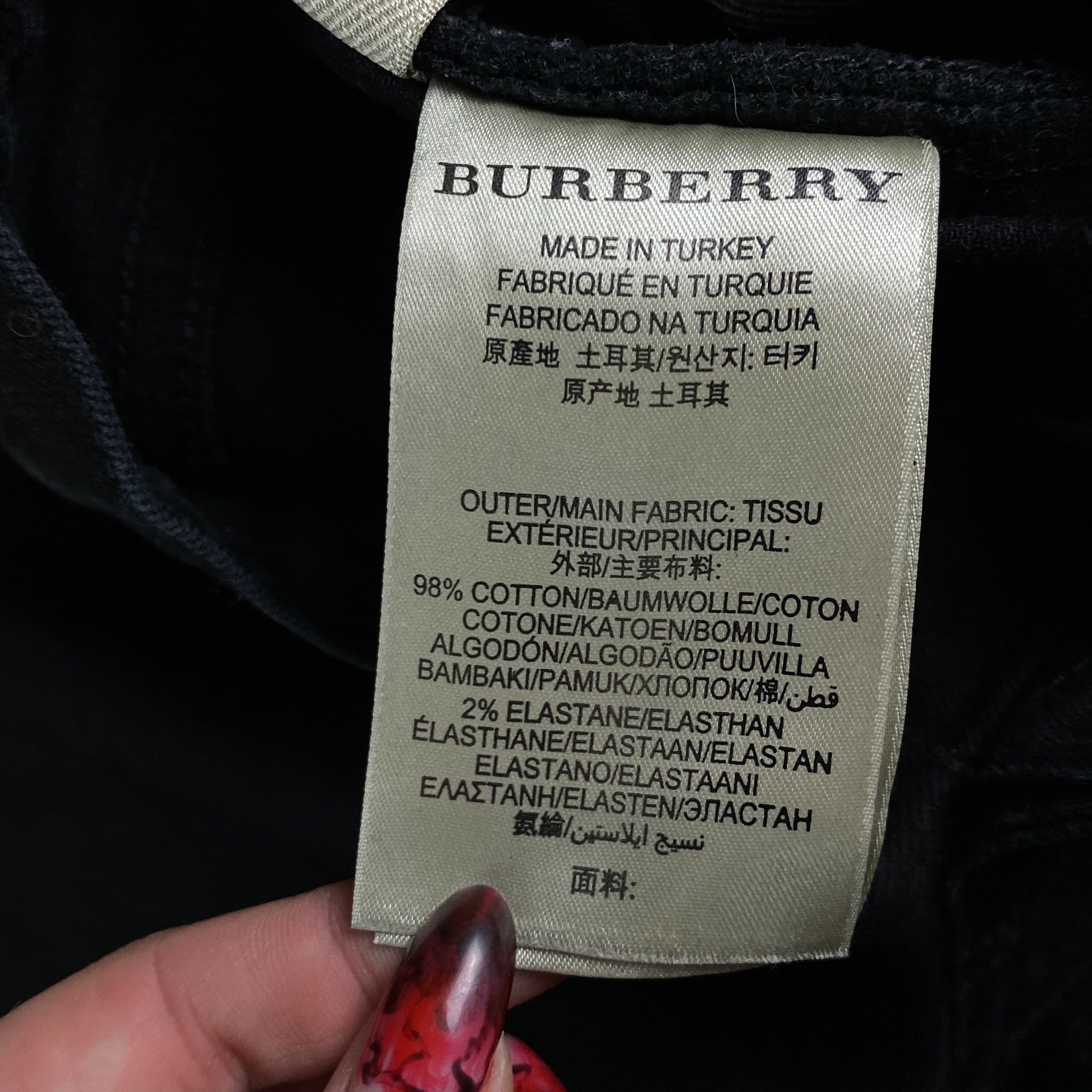 Burberry Women’s Denim Pants Burberry Brit Slim Size 38R Black Size 27" / US 4 / IT 40 - 9 Thumbnail