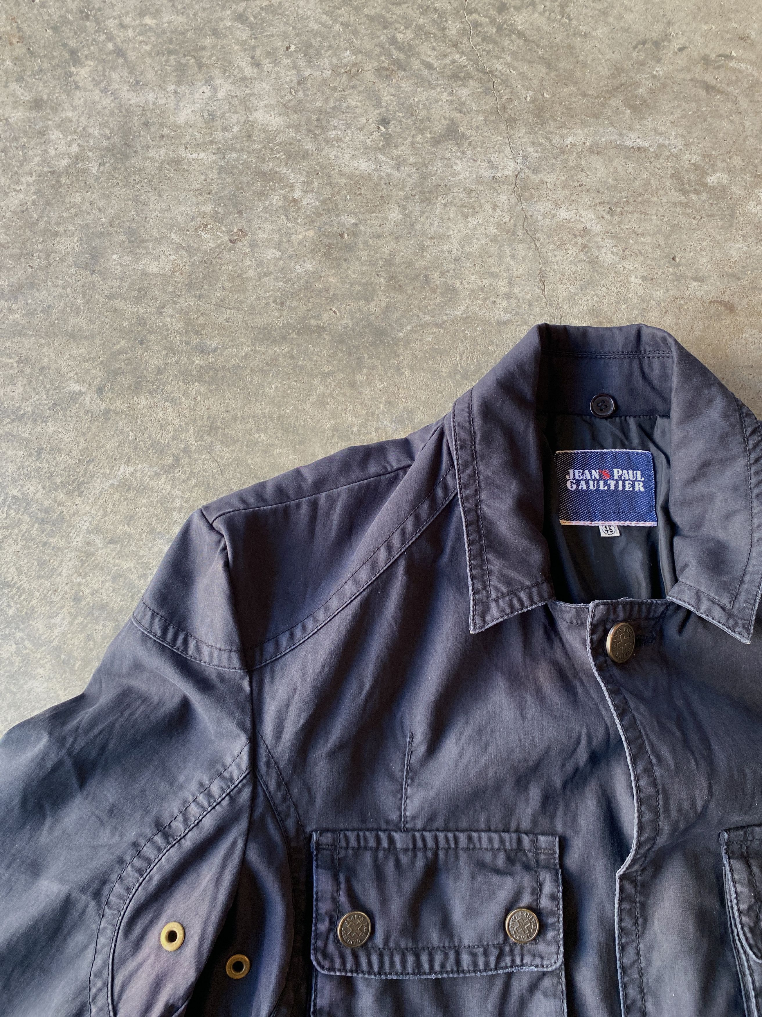 Jean Paul Gaultier Jean Paul Gaultier Navy Multi-Pocket Military Field Jacket Size US M / EU 48-50 / 2 - 2 Thumbnail